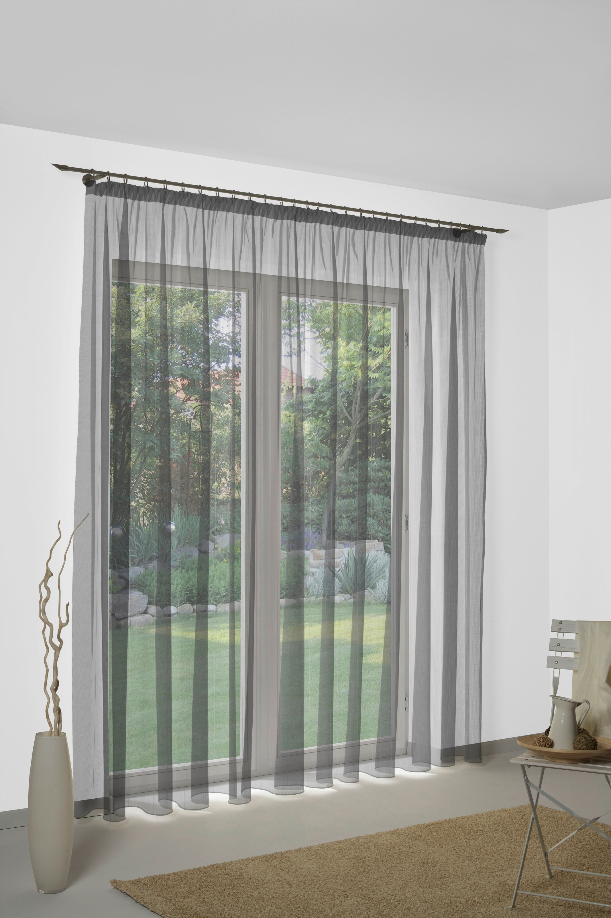 Wirth Gardine "Chiara" Faltenband 1 Stk. tlg. günstig online kaufen
