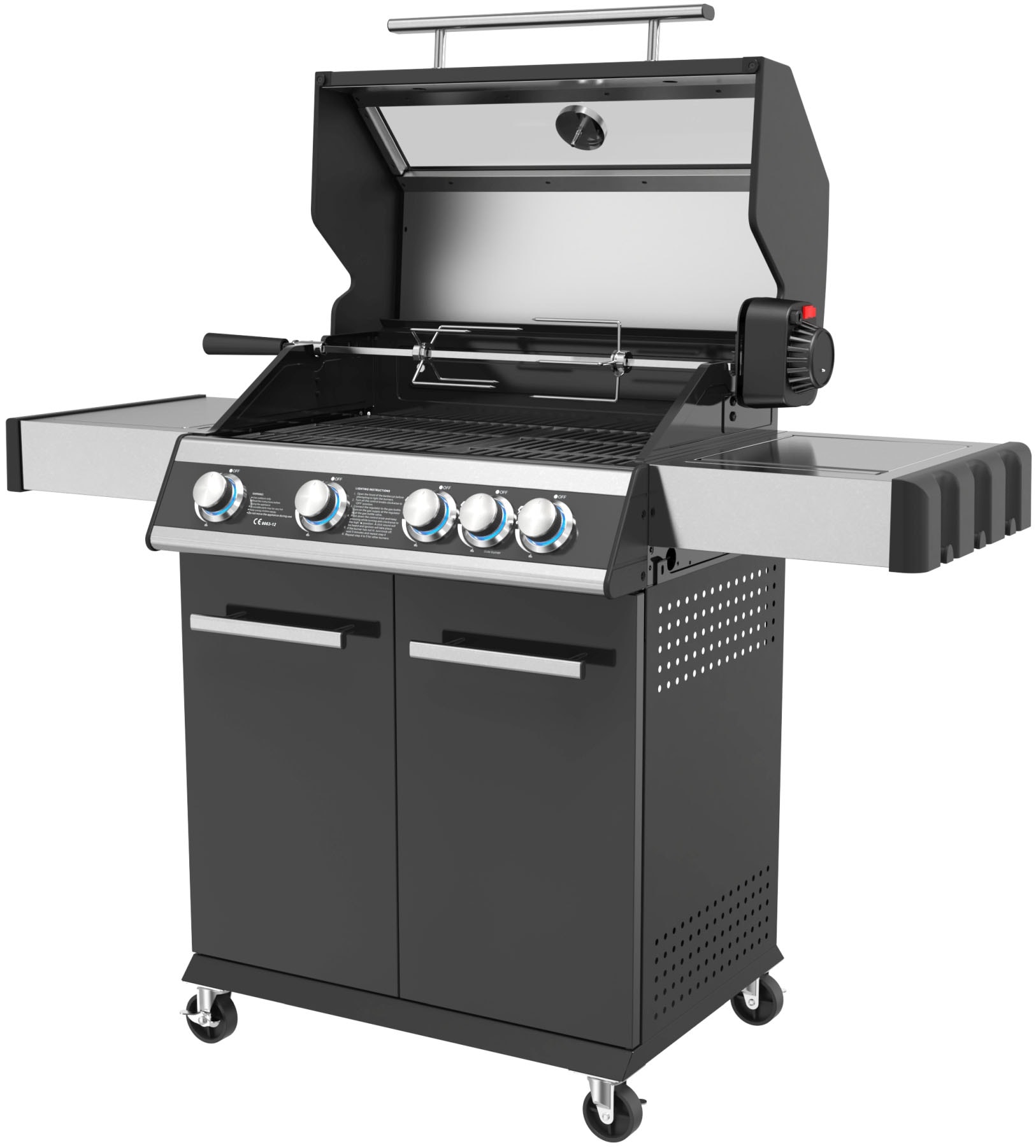 El Fuego Gasgrill "Columbia", mit Glassichtfenster im Deckel günstig online kaufen