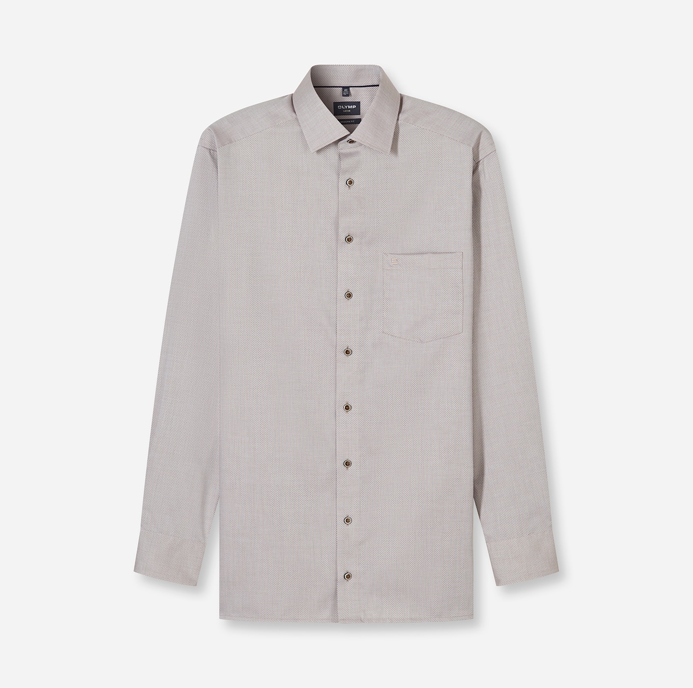 OLYMP Langarmhemd "Luxor" modern fit, New-Kentkragen. fein gemustert günstig online kaufen