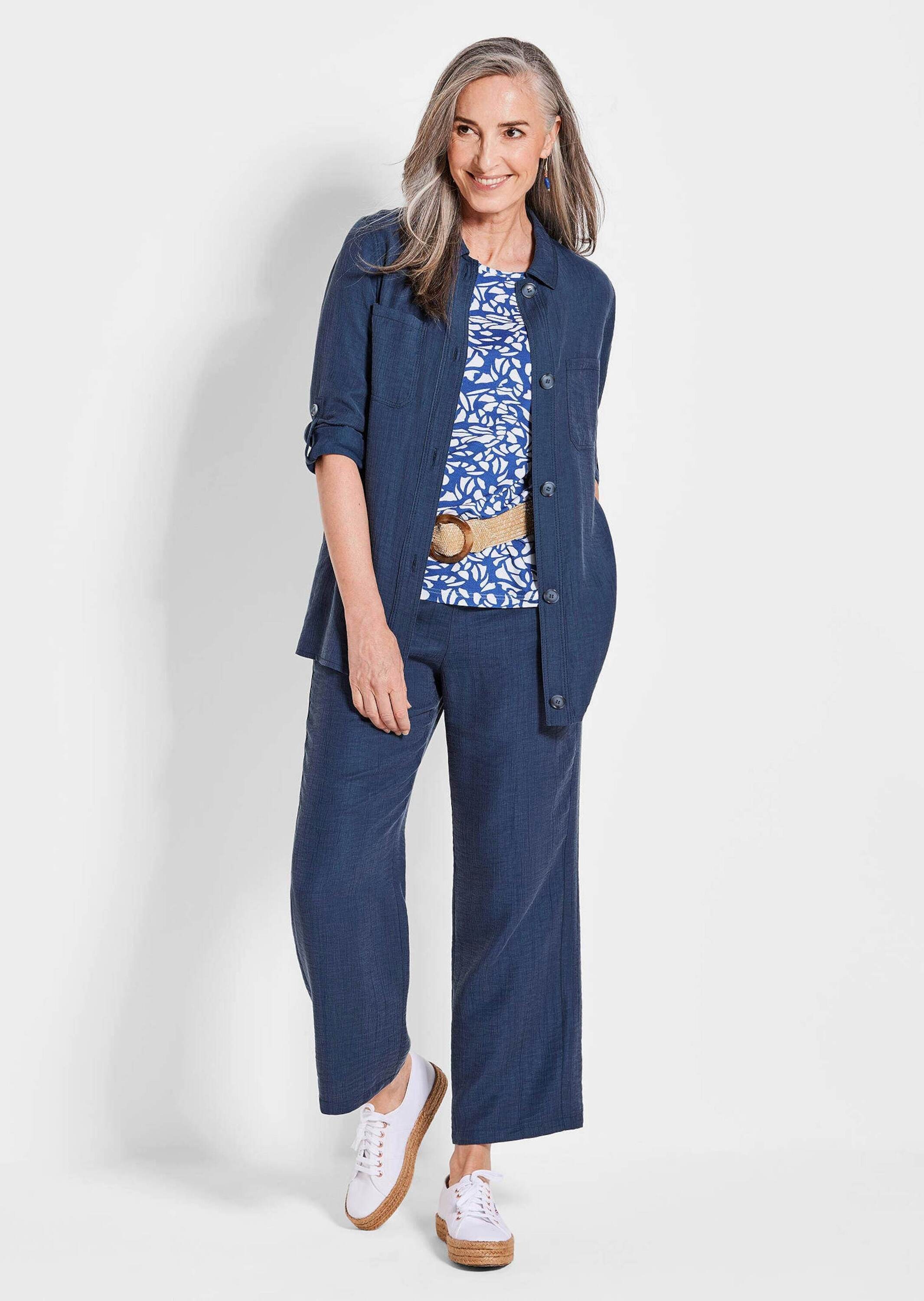 GOLDNER Hemdbluse "Viskose Hemdjacke Langarm" günstig online kaufen