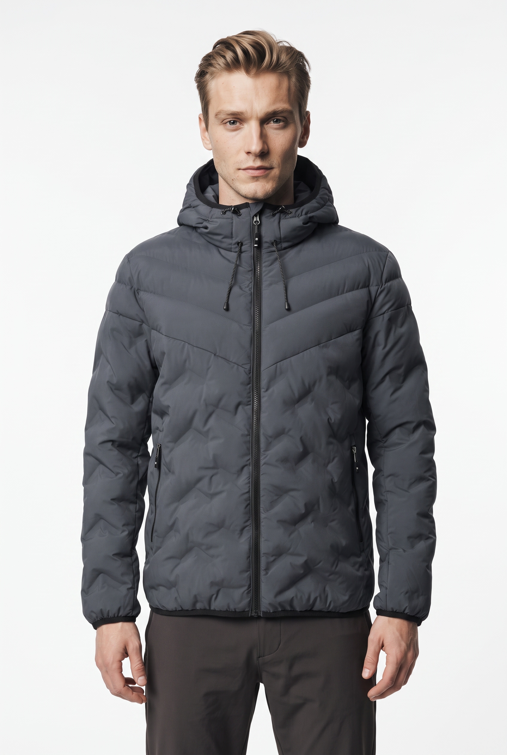 Killtec Steppjacke "KOW 295 MN JCKT" mit Kapuze mit regulierbarer Kapuze, winddicht, wasserabweisend