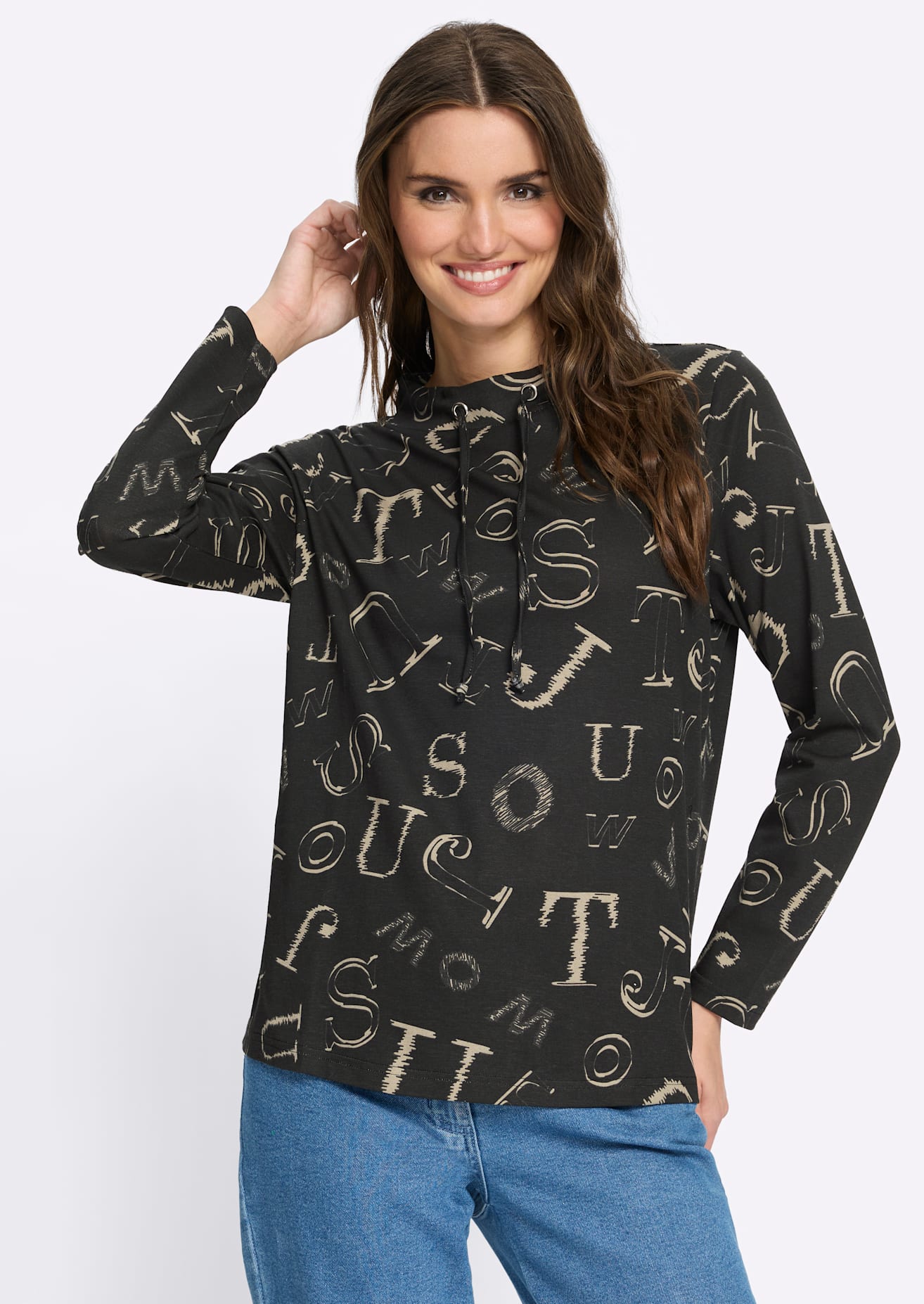 Classic Basics Stehkragenshirt "Langarm-Shirt" 1