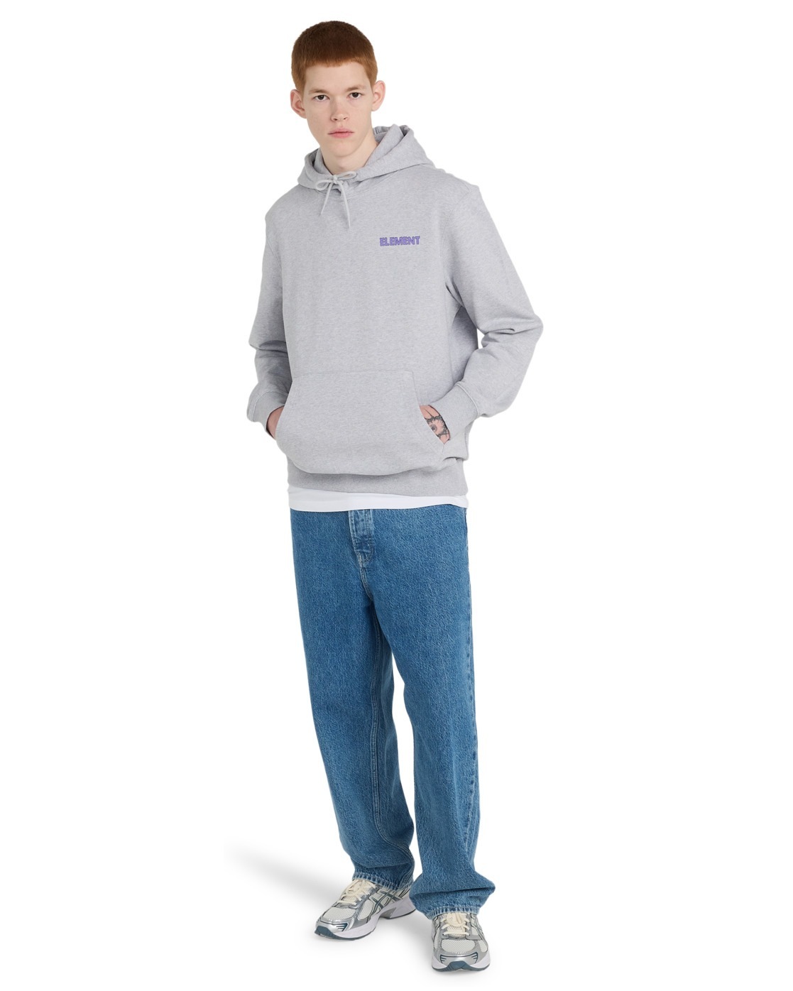 Element Swamps Hoodie Men Mid Grey Heather XS 3