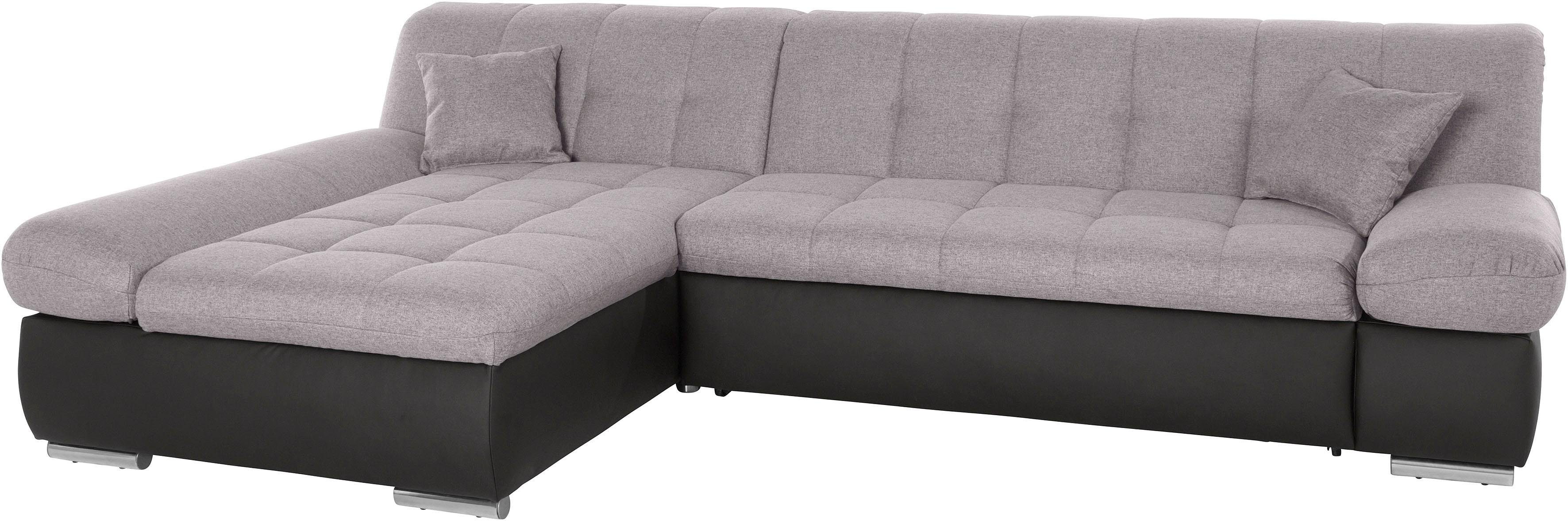 DOMO collection "MONA 297x173 cm, modern und komfortabel" whlw. mit Bettfunktion, L-Form