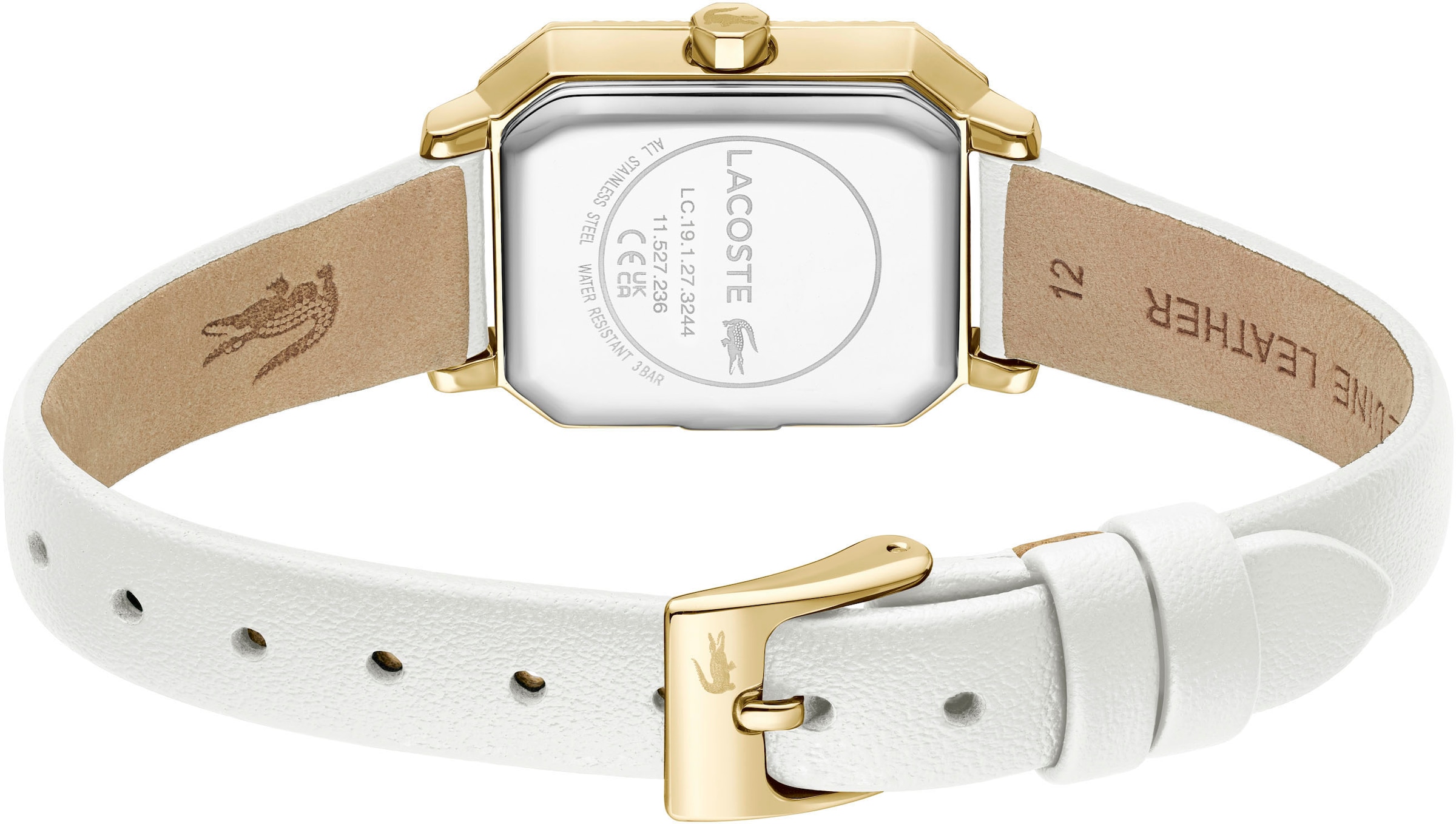 Lacoste Quarzuhr »LACOSTE PARISIENNE«, Armbanduhr, Damenuhr, Lederarmband, analog