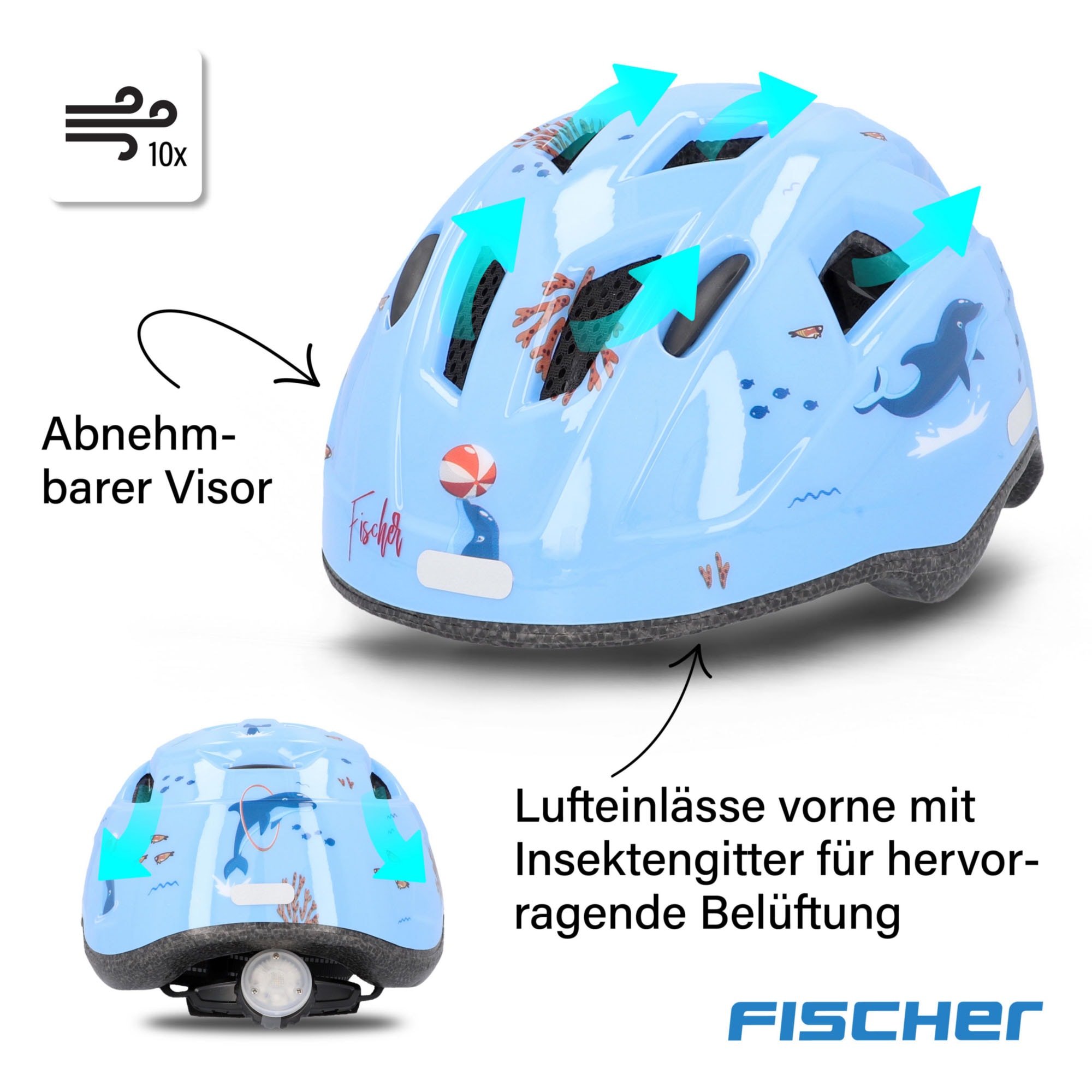 FISCHER Fahrrad Kinderfahrradhelm »Plus Dolphin XS/S«