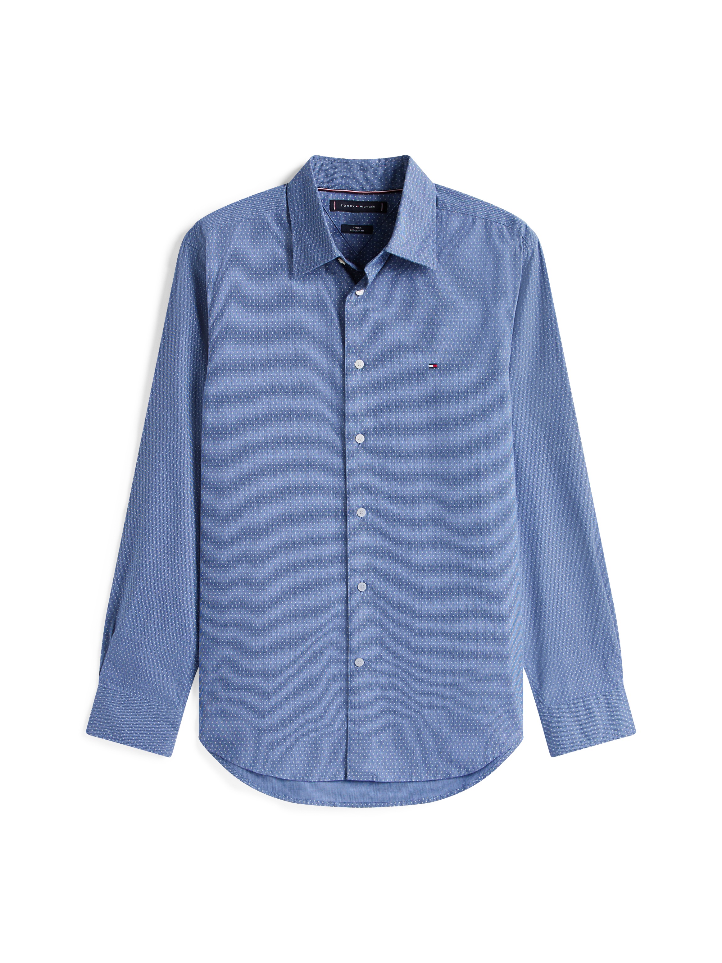 Tommy Hilfiger Langarmhemd »FLEX POPLIN MINI PRINT RF SHIRT«, regular fit, Kentkragen