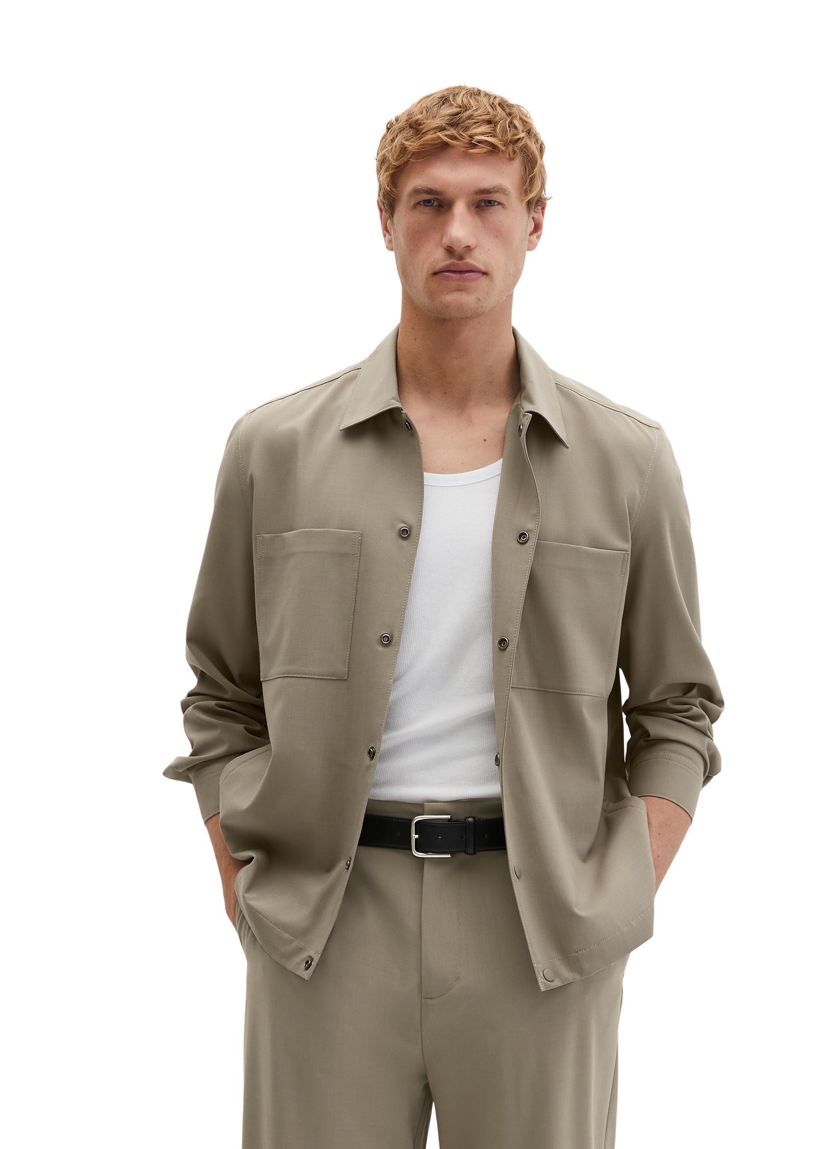 Marc OPolo Kurzjacke "aus dehnbarem Tech Wool Blend" ohne Kapuze