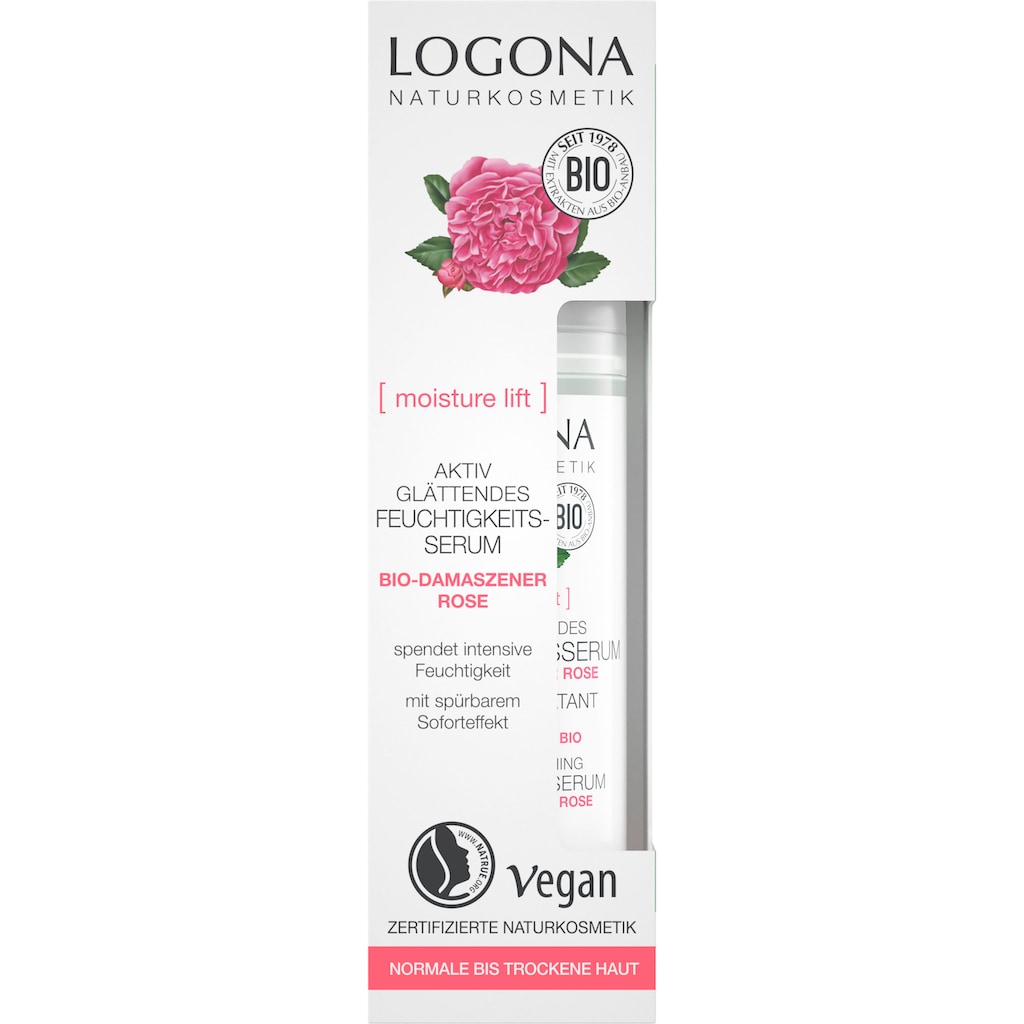 LOGONA Gesichtsserum »Logona moisture lift glätt Feuchtigk.serum«