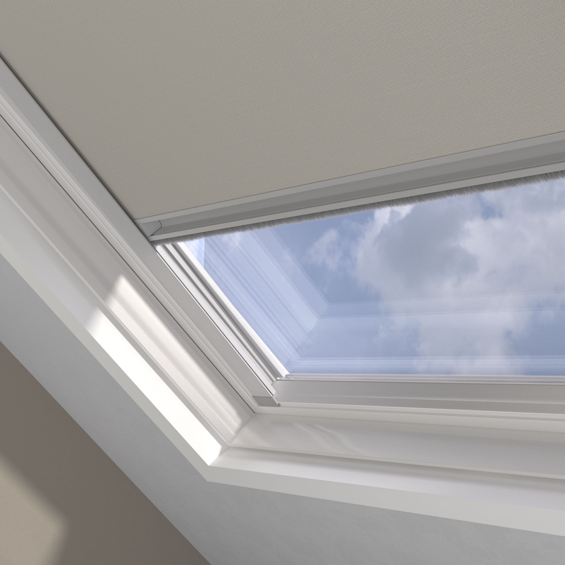 my home Dachfensterrollo »Sky-Rollo«, verdunkelnd, energiesparend, mit Bohren, in Führungsschienen, Dachfenster-Rollo mit Kassette und Seitenprofilen