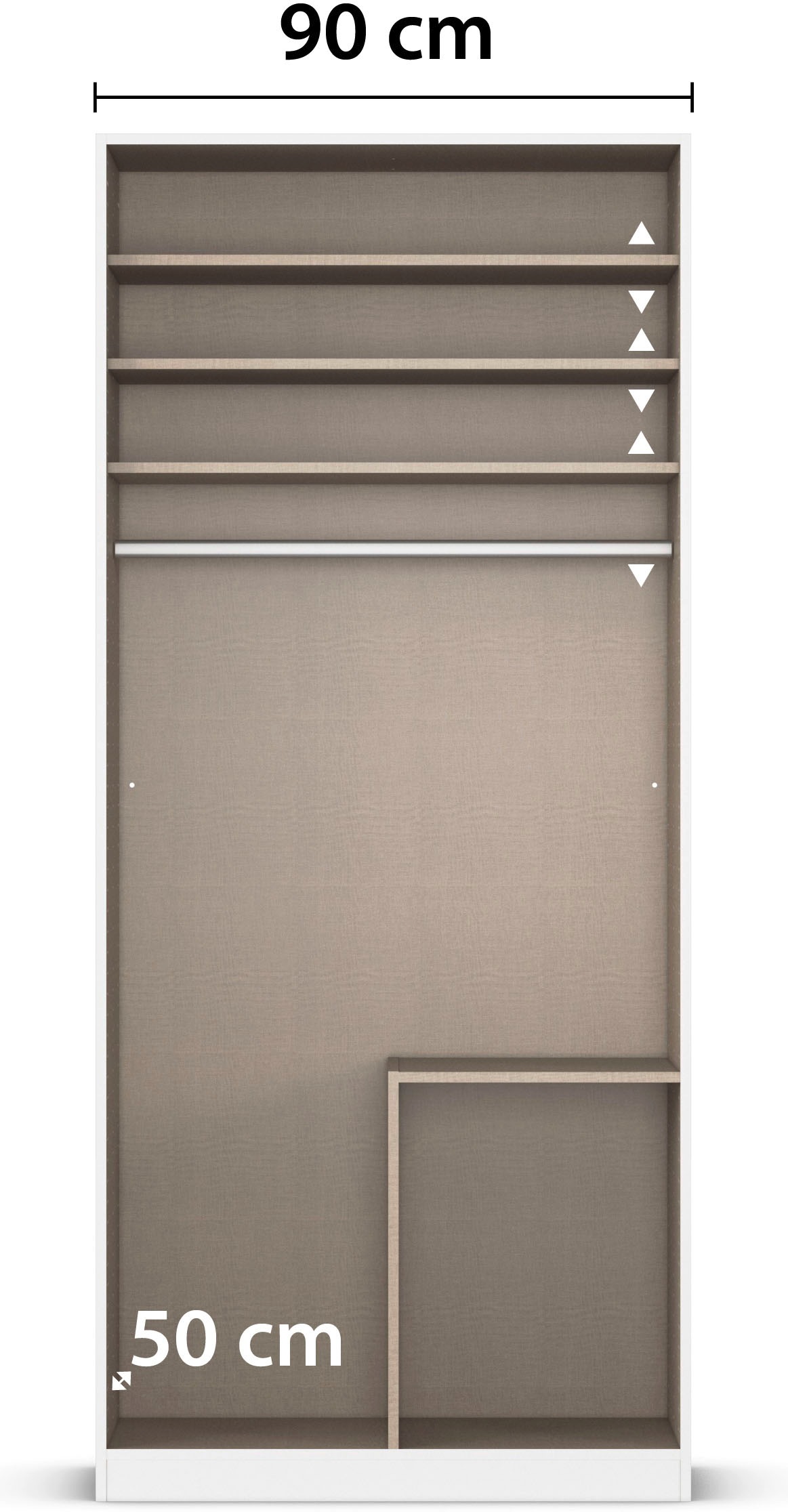 rauch Drehtürenschrank »Kleiderschrank Schrank Garderobe AGORDO mit Dekor- oder Hochglanzfront«, (in zwei Griff-Farben mit Dekor- oder Hochglanzfront), mit Außenschubkästen, in 6 Breiten und 2 Höhen MADE IN GERMANY