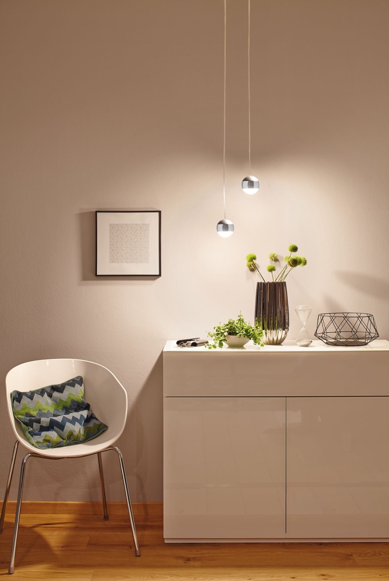 Paulmann Schienensystem-Leuchten »URail Pendel Capsule II 400lm 6,3W 2700K 230V Schwarz matt, Chrom«, (1 tlg.), dimmbar