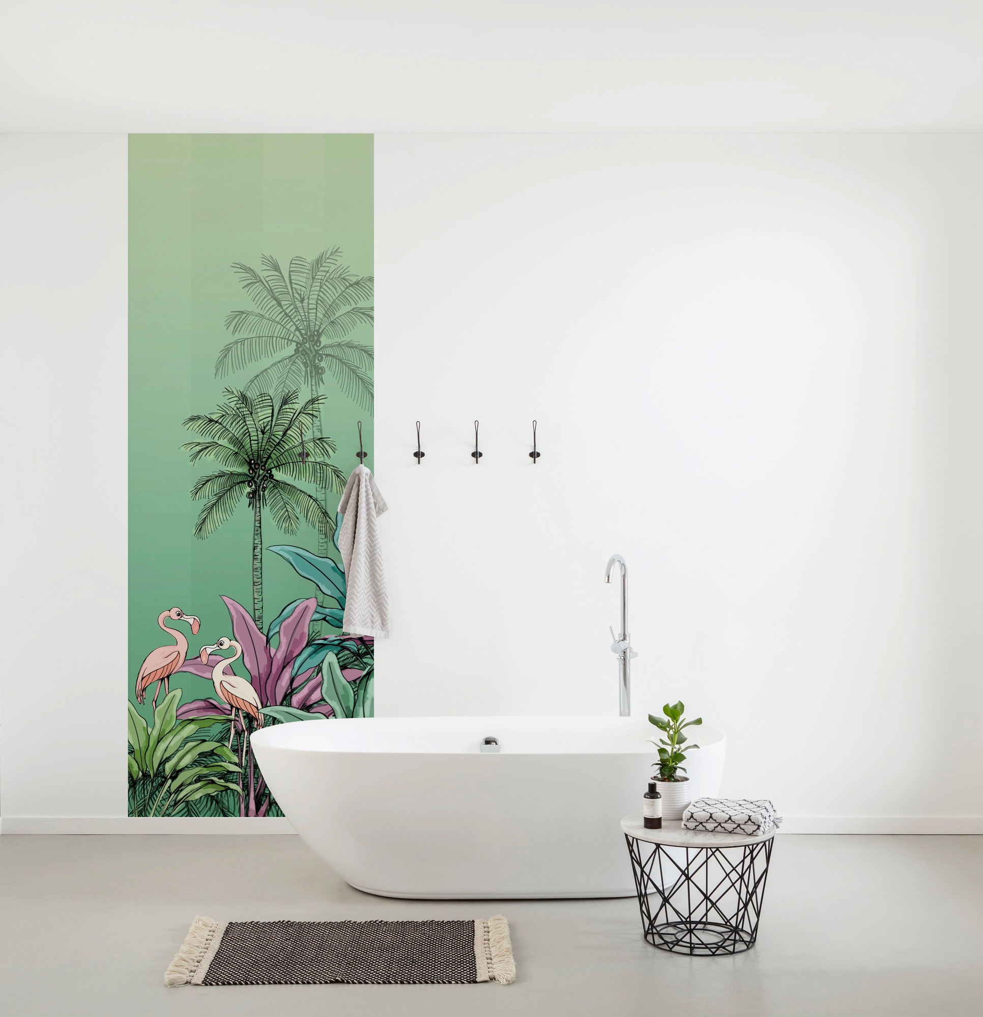 Komar Vliestapete »Jungle Flamingo«, 100x280 cm (Breite x Höhe)