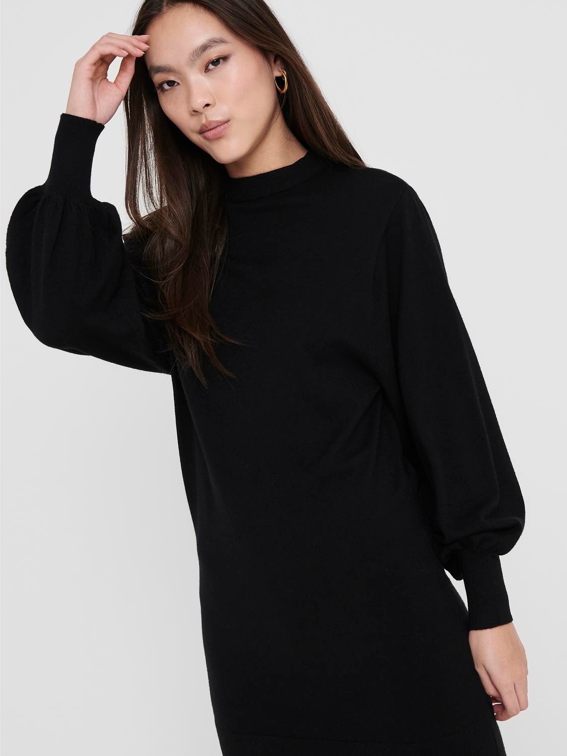 ONLY Strickkleid »ONLLABELLE LIFE L/S DRESS KNT NOOS«, mit modischen Ballonärmeln