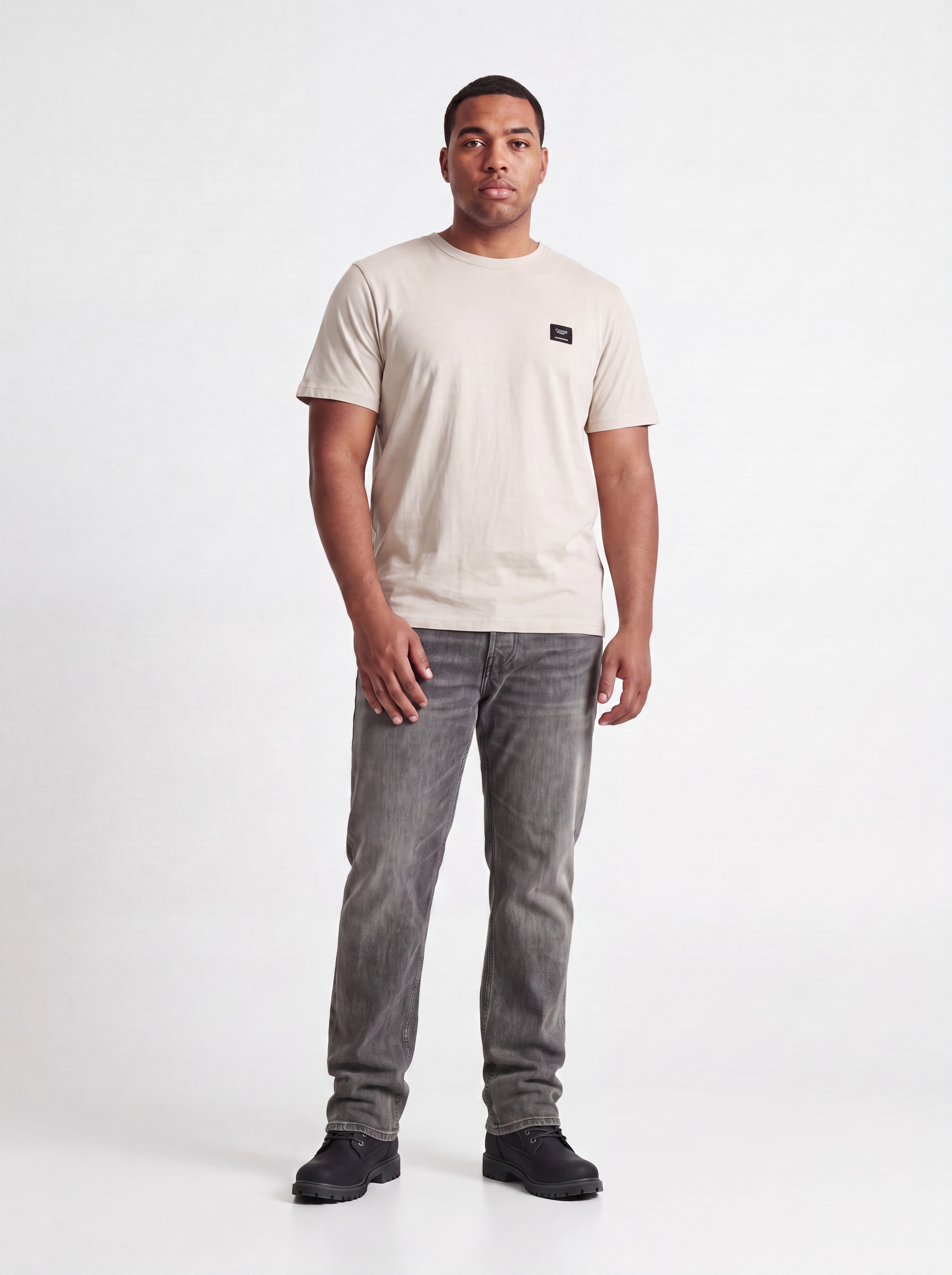 Jack & Jones PlusSize 1100000002199 »JJCLEVELAND TEE SS CREW NECK PLS« Baumwolle, regular fit