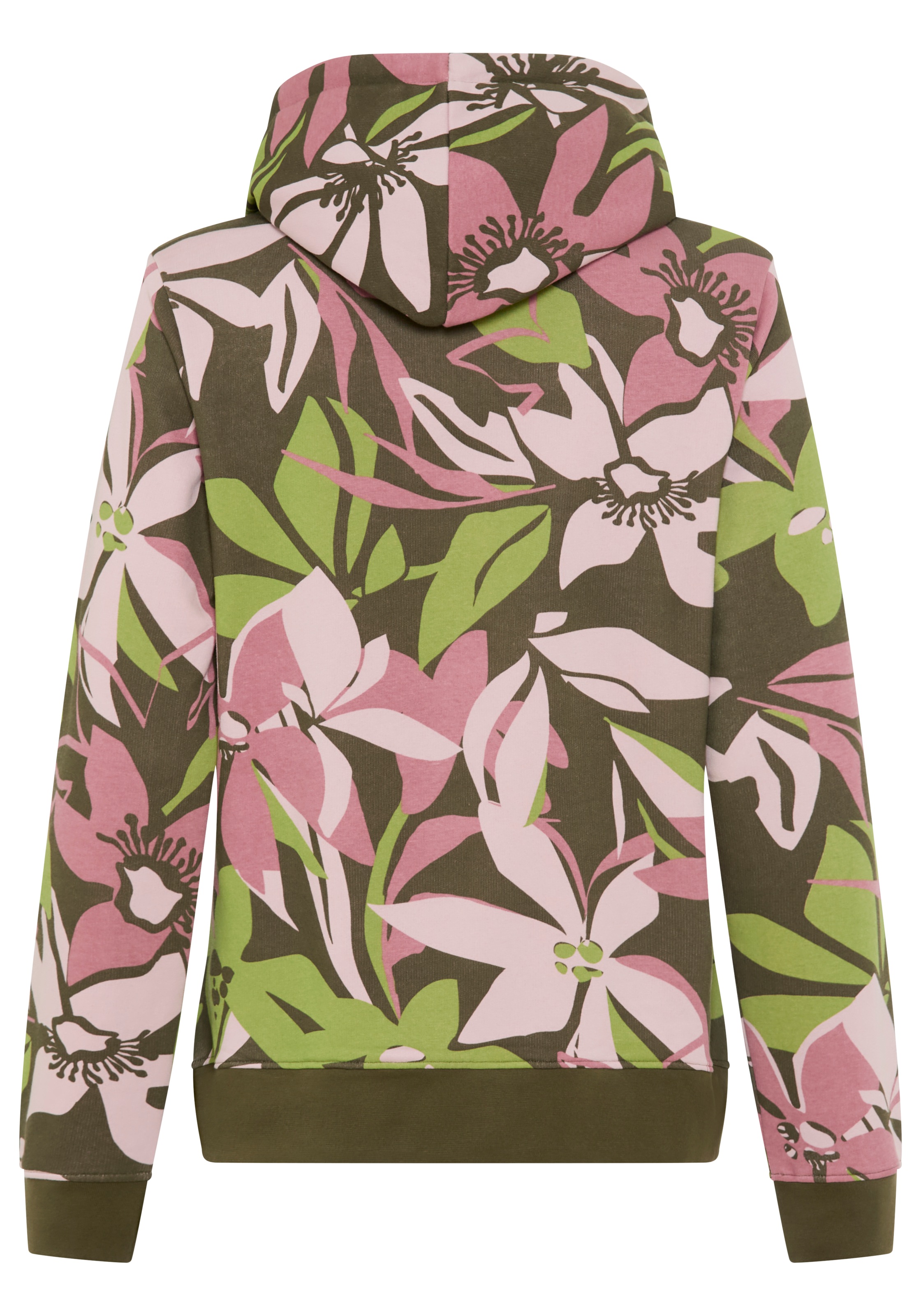 Laura Scott Sweater, Pflegeleichte Baumwollmischung mit Kapuze und Blumendr günstig online kaufen