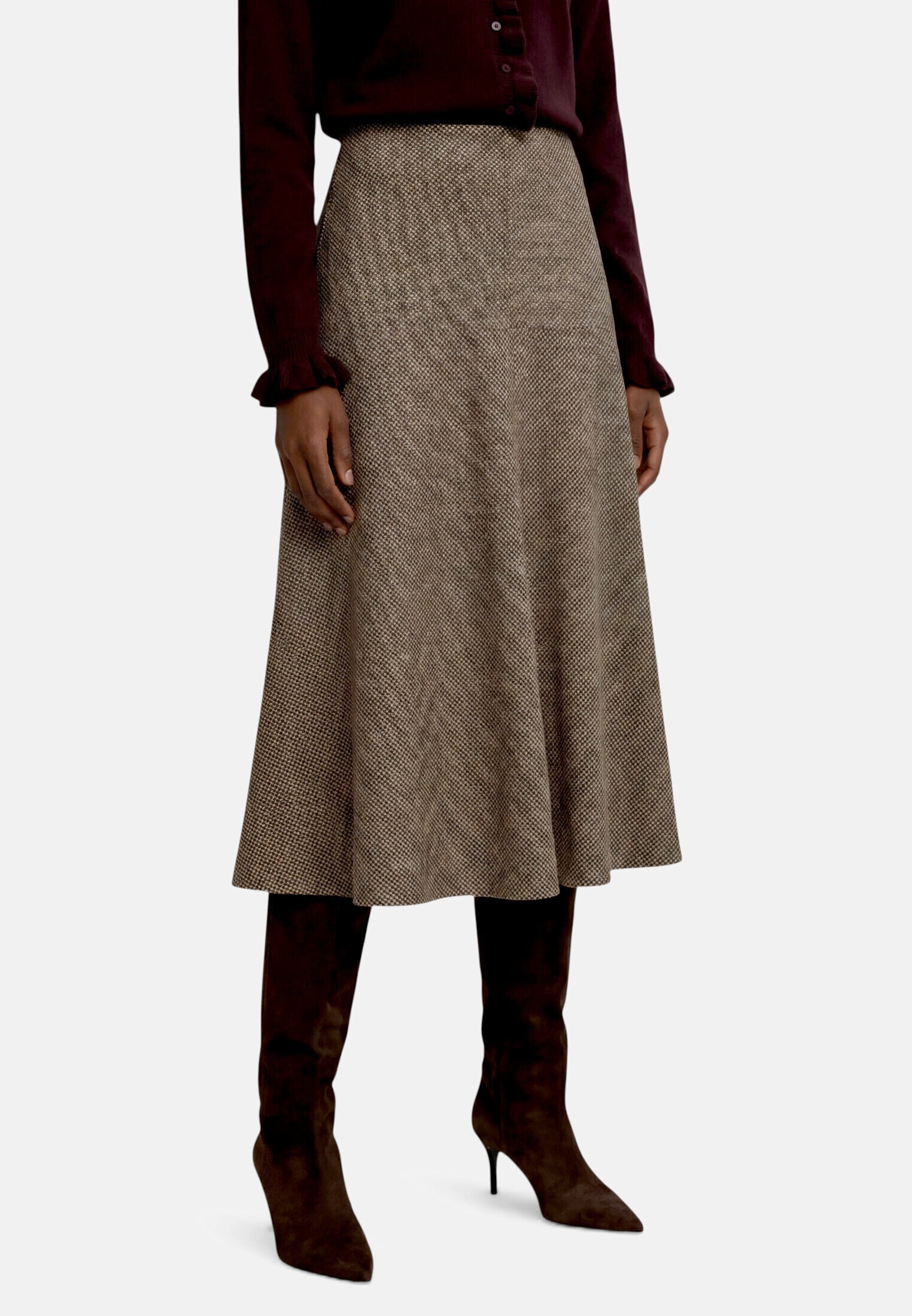 Zero Maxirock »Damen mit Muster« Plain/ ohne Details