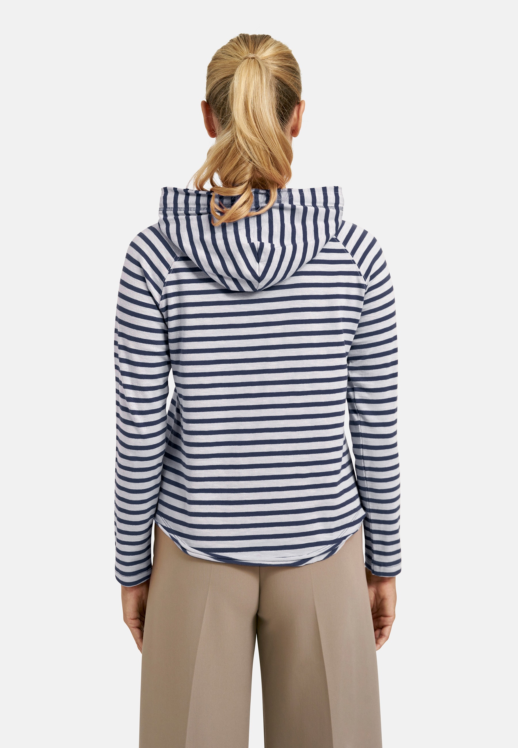 Smith & Soul Kapuzenshirt mit offenen Kanten am Saum