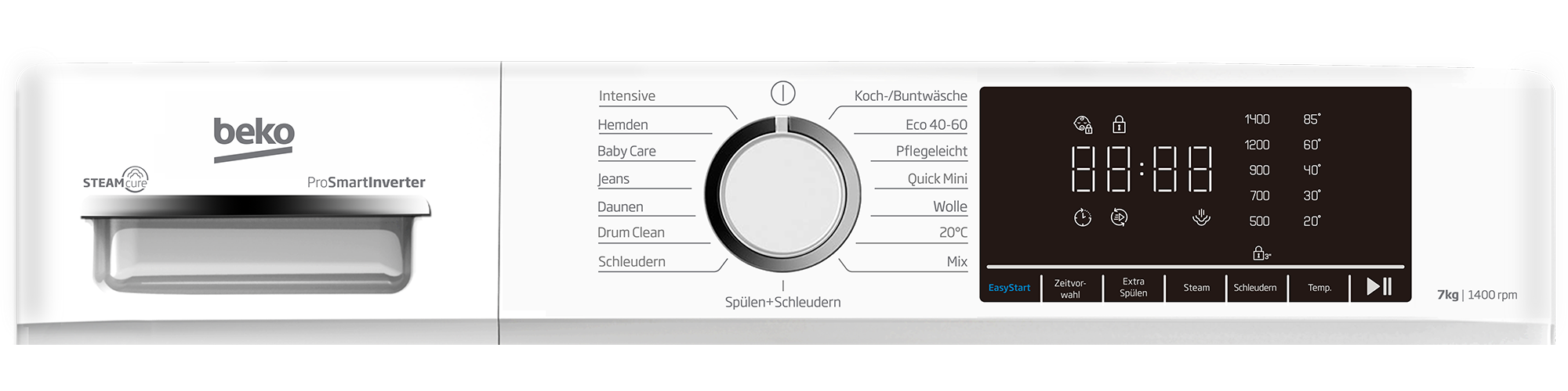 BEKO Waschmaschine »BM3WFOE741PSA« 7 kg 1400 U/min