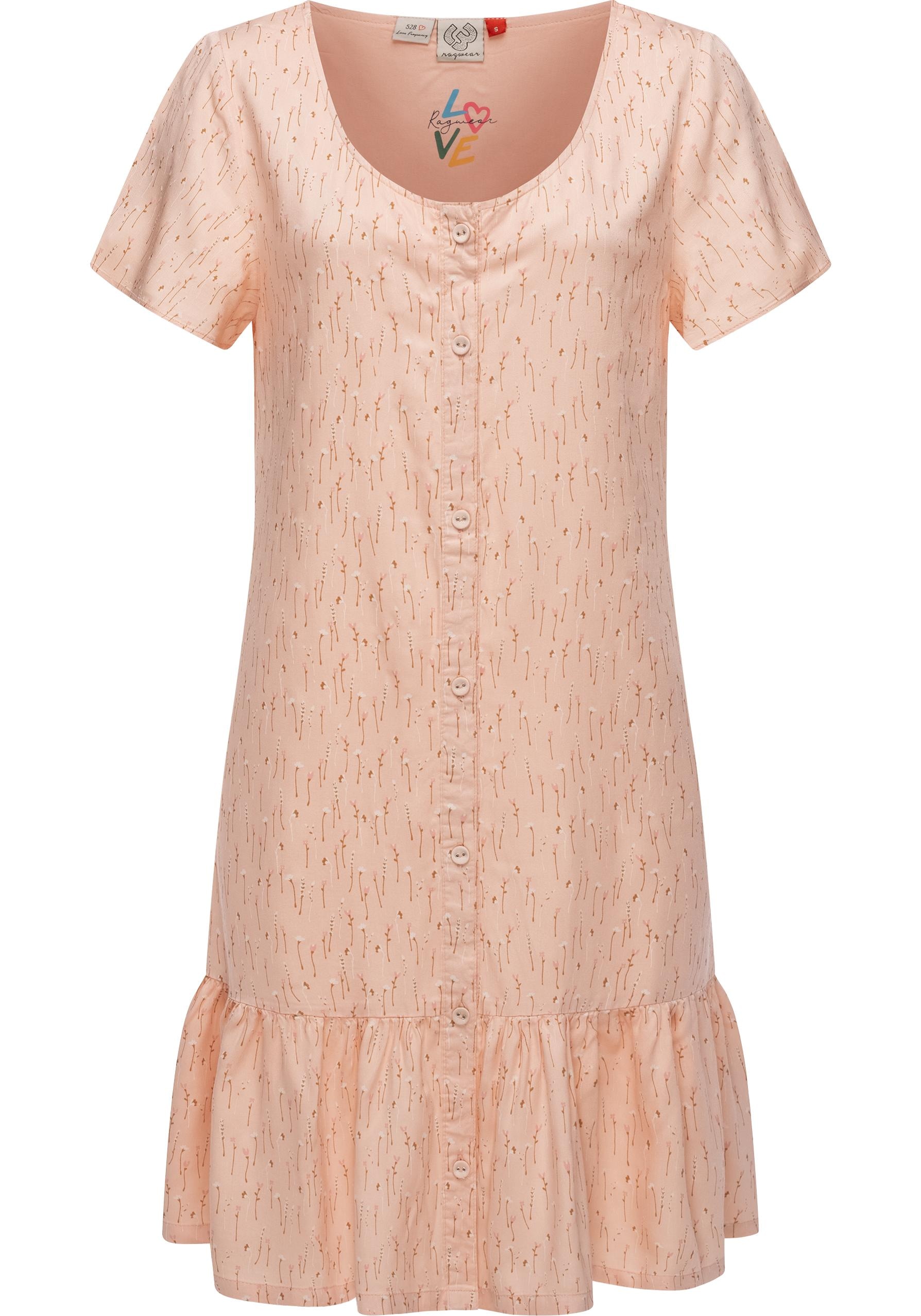 Ragwear Druckkleid "Fialina" Ohne Taschen luftiges Sommerkleid mit süßem Bl günstig online kaufen