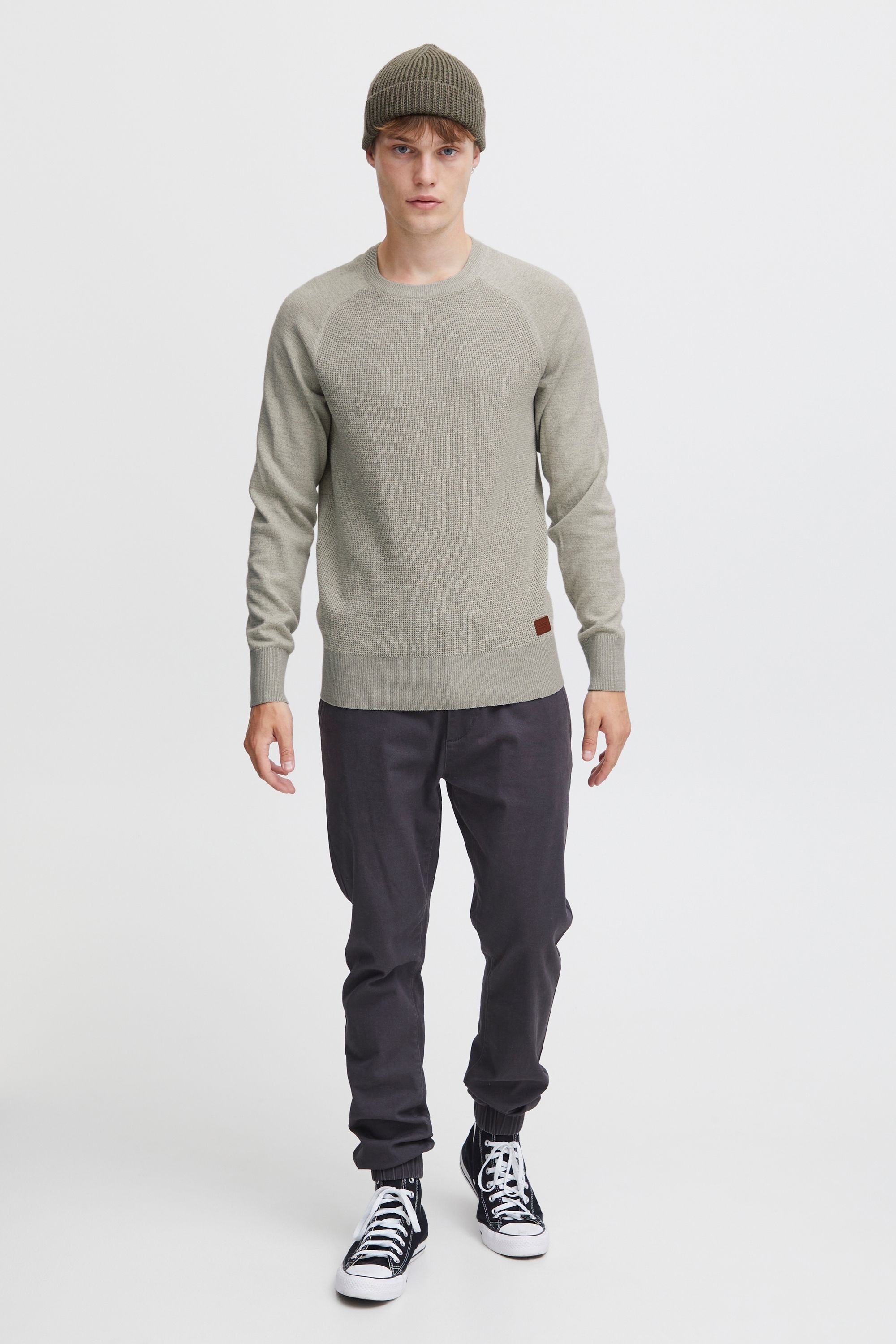 BLEND BHGandolf Men's Crew Neck Sweater Stone Mix 3XL 2
