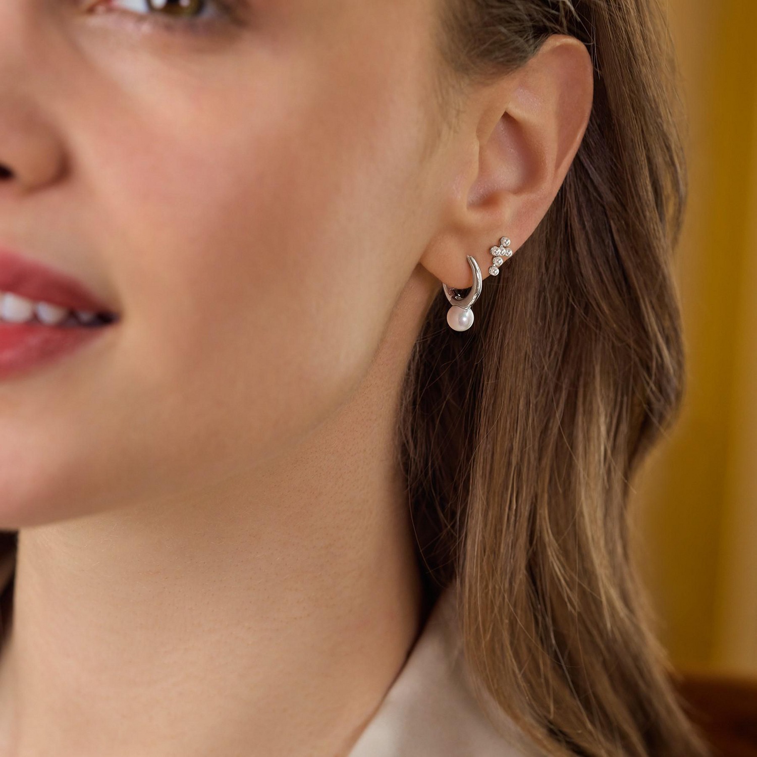 Amor 2100095 Hoop Earrings Silver 6mm 3