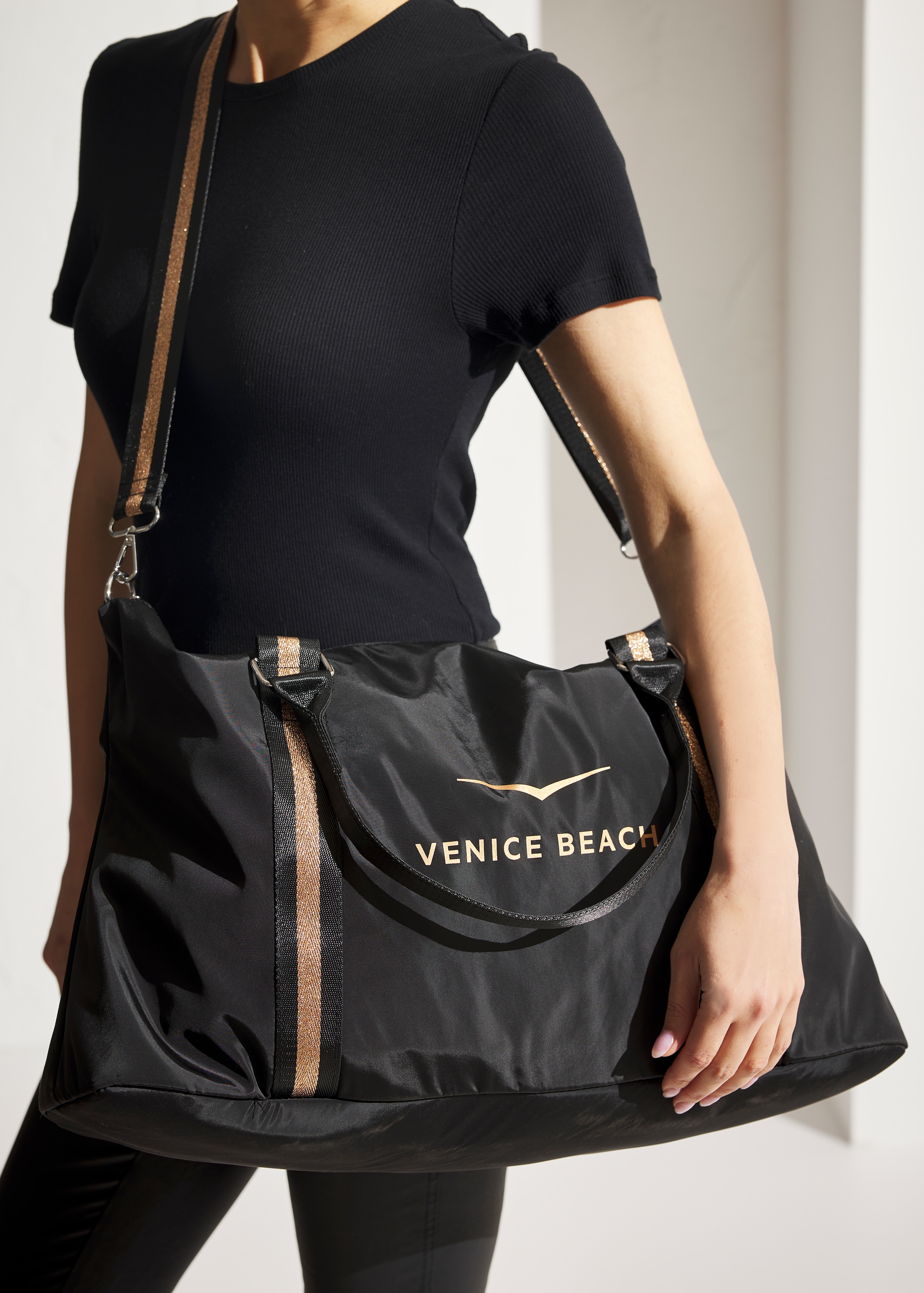 Venice Beach Sporttasche, große Umhängetasche, Weekender, Strandtasche mit Druck VEGAN