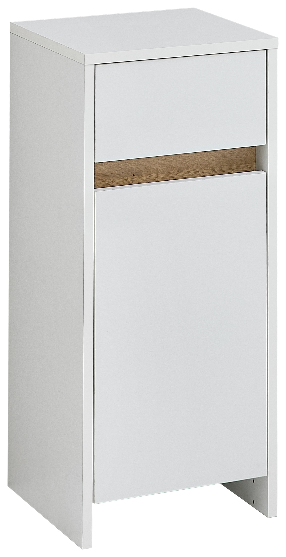 Saphir Badmöbel-Set »Badmöbel-Set Quickset 100, Waschbeckenunterschrank mit Spiegelschrank«, (4 St.), Badezimmer-Set mit Unterschrank und Hängeschrank Perl-Weiß