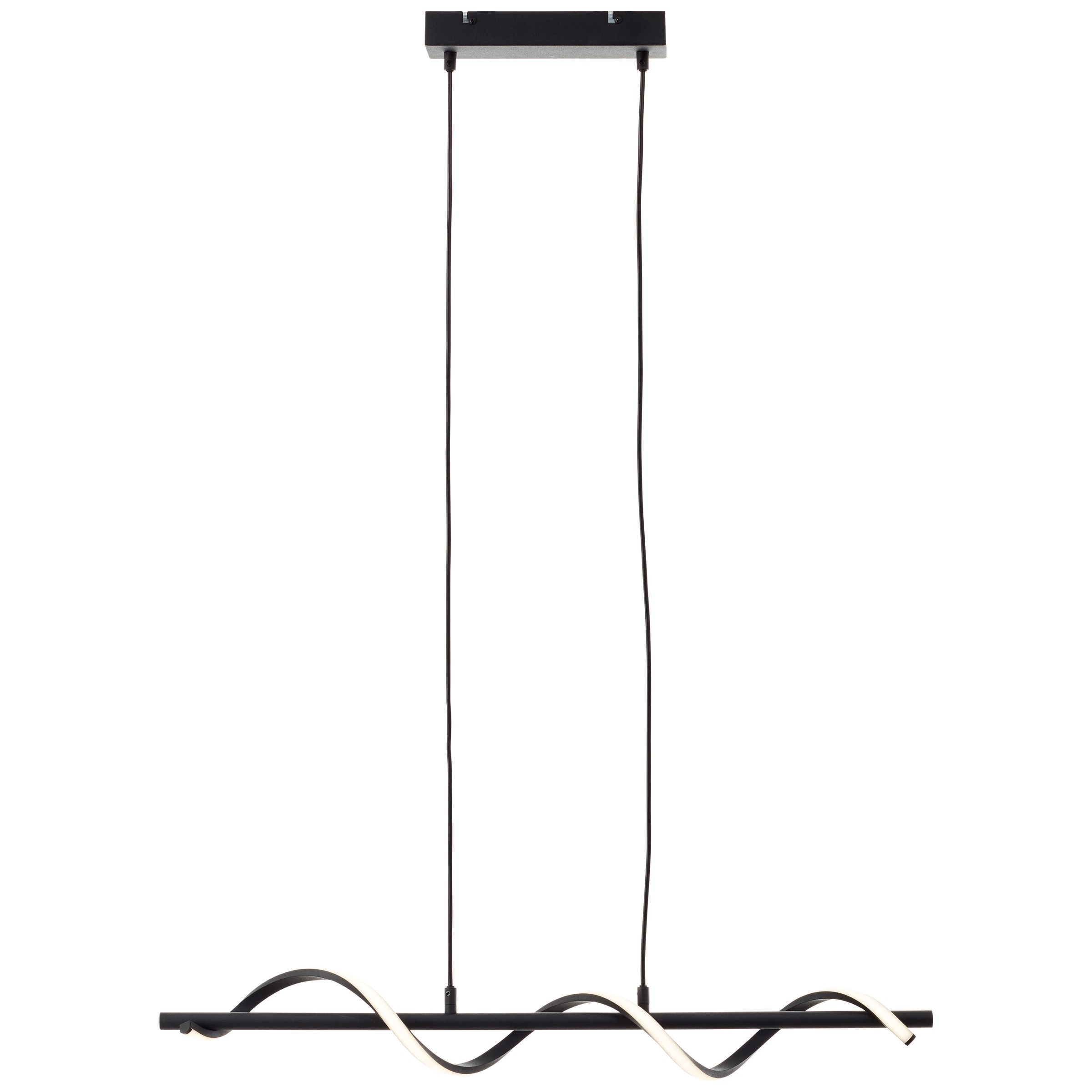 BRILLIANT LED Pendelleuchte "Eunice", schwarz (schwarz matt), 1 Stk., Leuchten, 80 cm Breite, 2600 lm, 4000 K, höhenverstellbar, matt Schwarz, LED Pendelleuchte 3