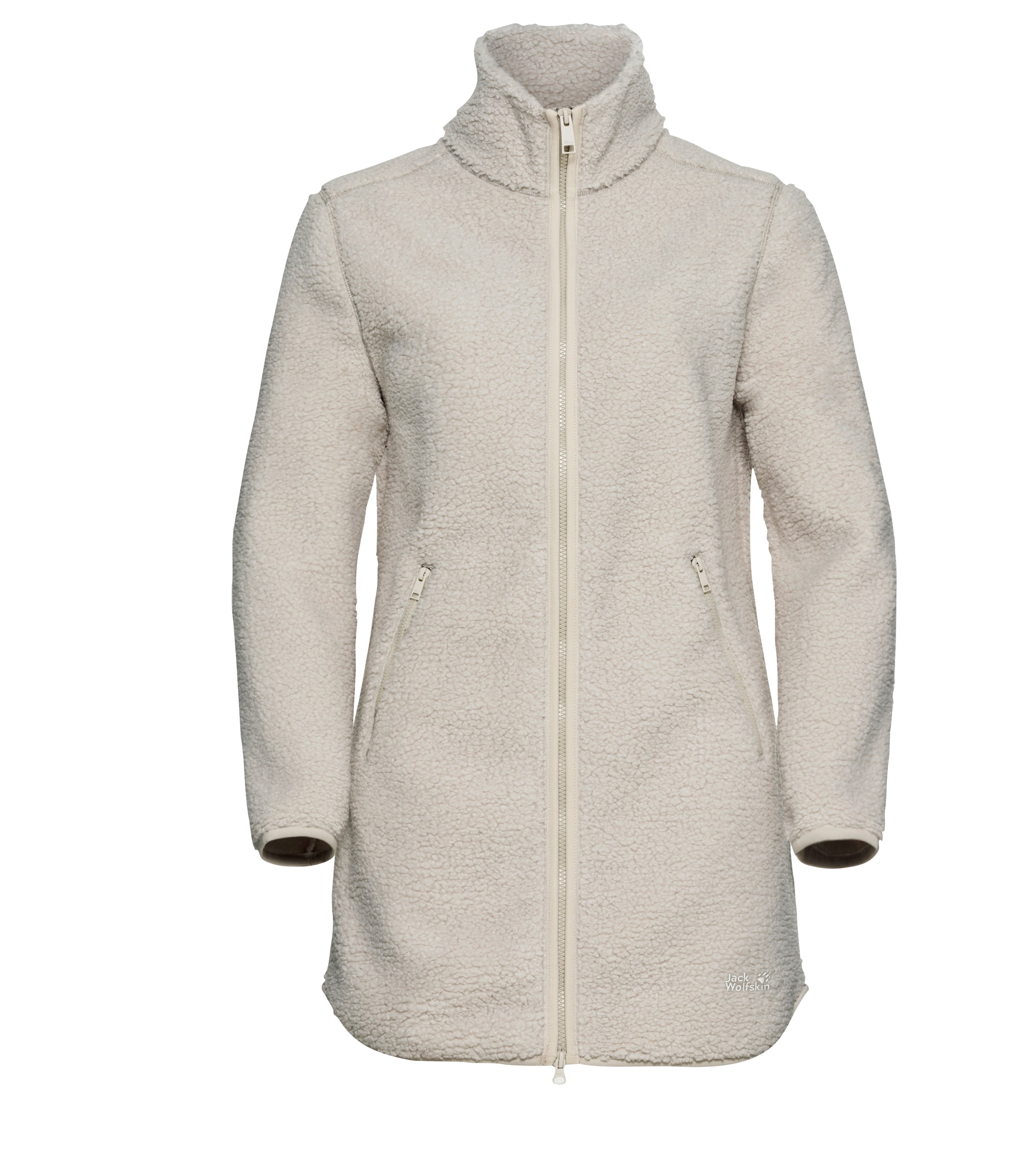 Jack Wolfskin Funktionsmantel »Sherpafleecemantel HIGH CURL COAT W«, Wärmend, winddicht, Übergangsjacke