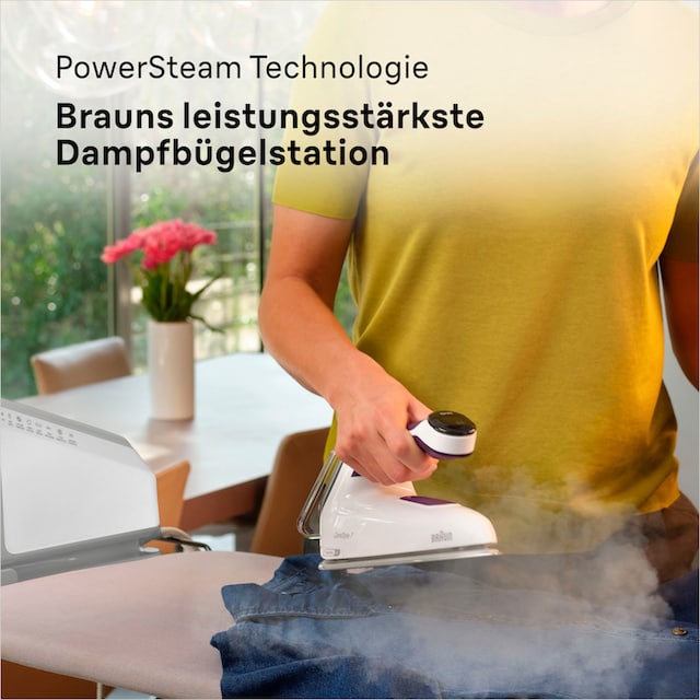 Braun Dampfbügelstation »Braun CareStyle 7 IS 7266 VI Dampfbügelstation  Weiß/Violett« online kaufen | BAUR