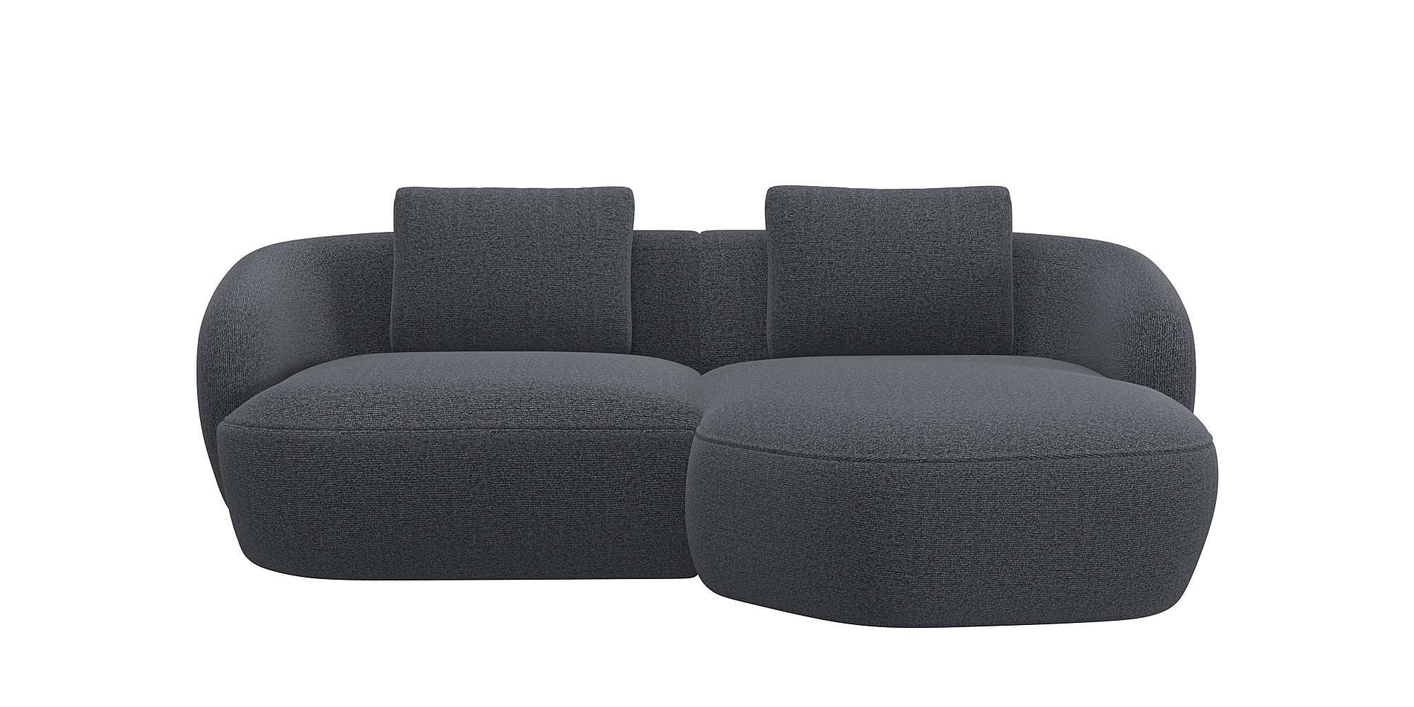 FLEXLUX Wohnlandschaft "Torino, rund, L-Form, Sofa-Ecke mit Recamiere, Long günstig online kaufen