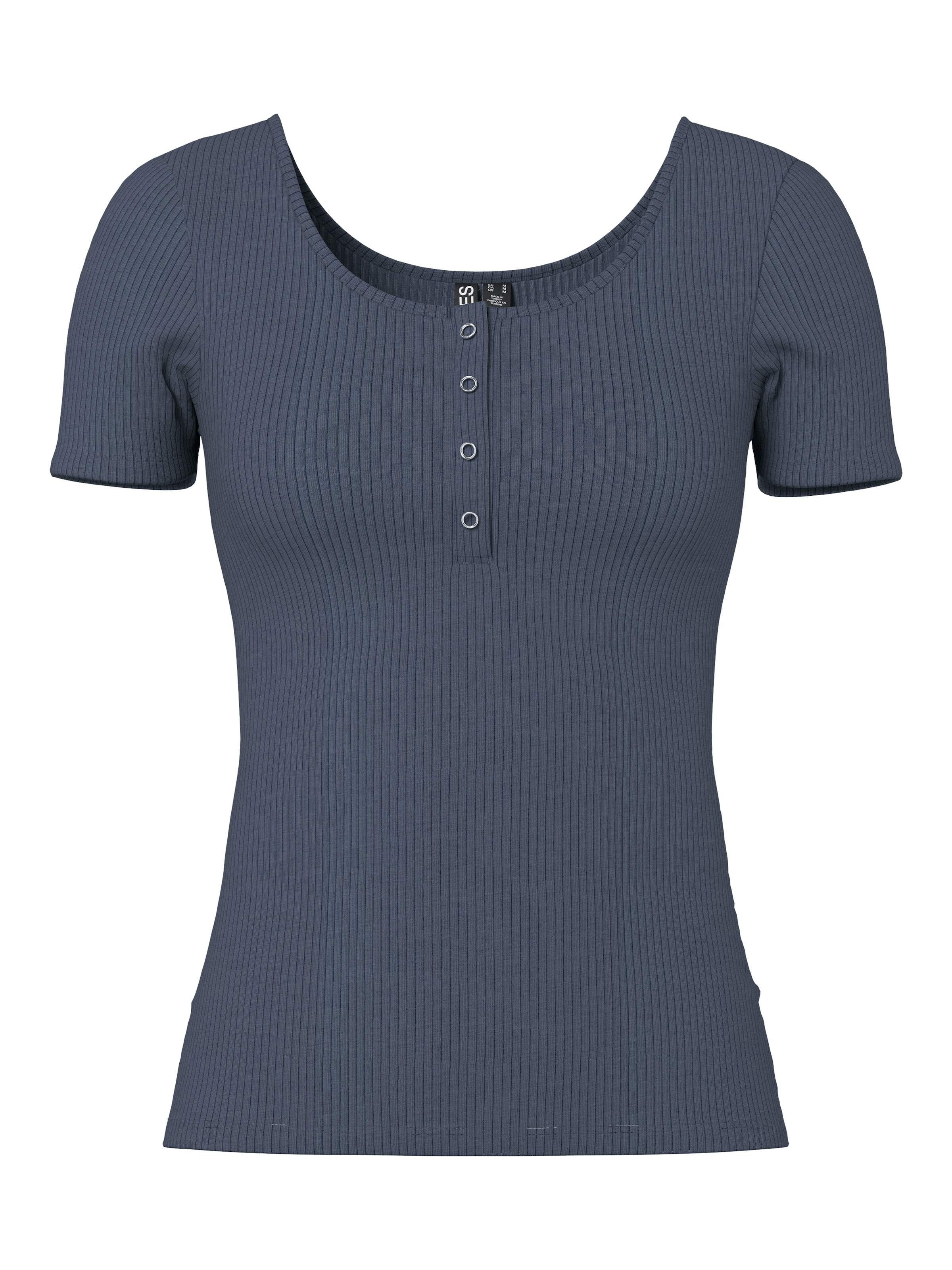 pieces Kurzarmshirt »PCKITTE SS TOP NOOS BC« Baumwollmischung, slim fit