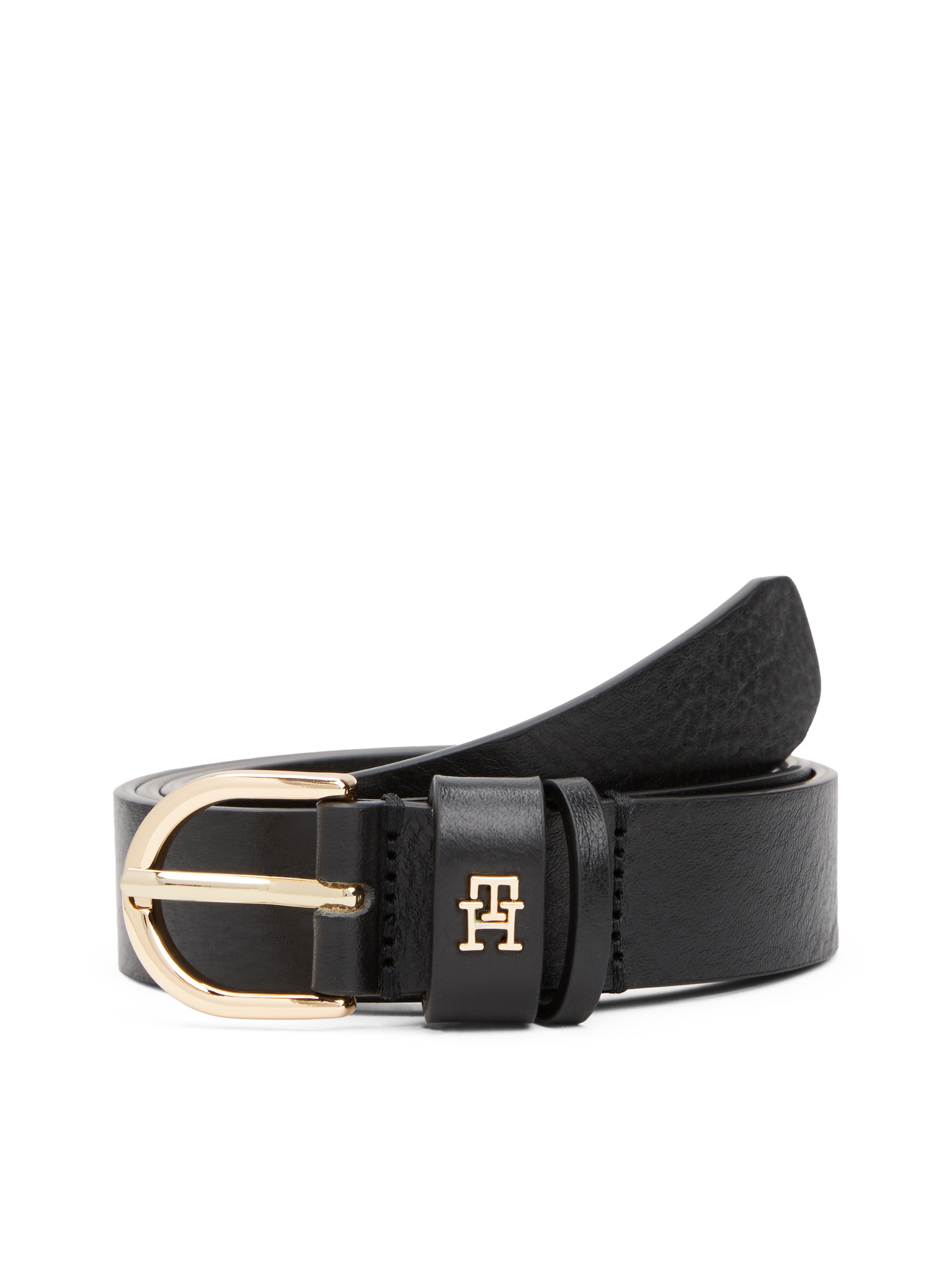 Tommy Hilfiger Ledergürtel "ESSENTIAL EFFORTLESS 2.5 cm breit GOLD" Logoemb günstig online kaufen