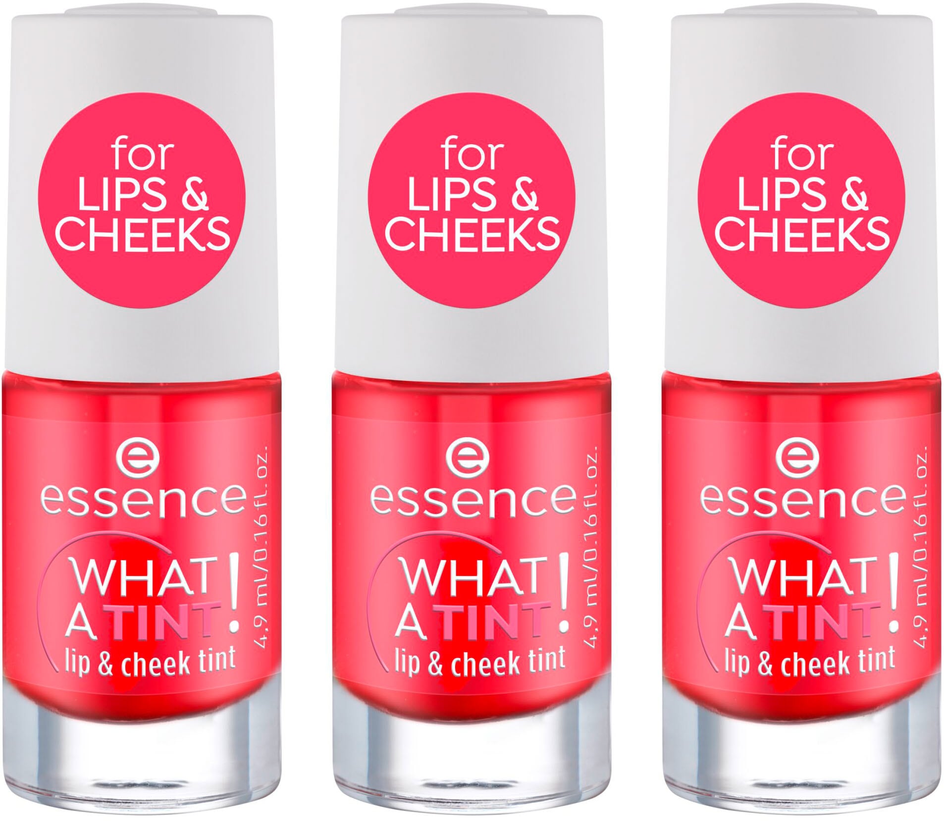 Essence Rouge »WHAT A TINT! lip & cheek tint«, (Set, 3 tlg.)