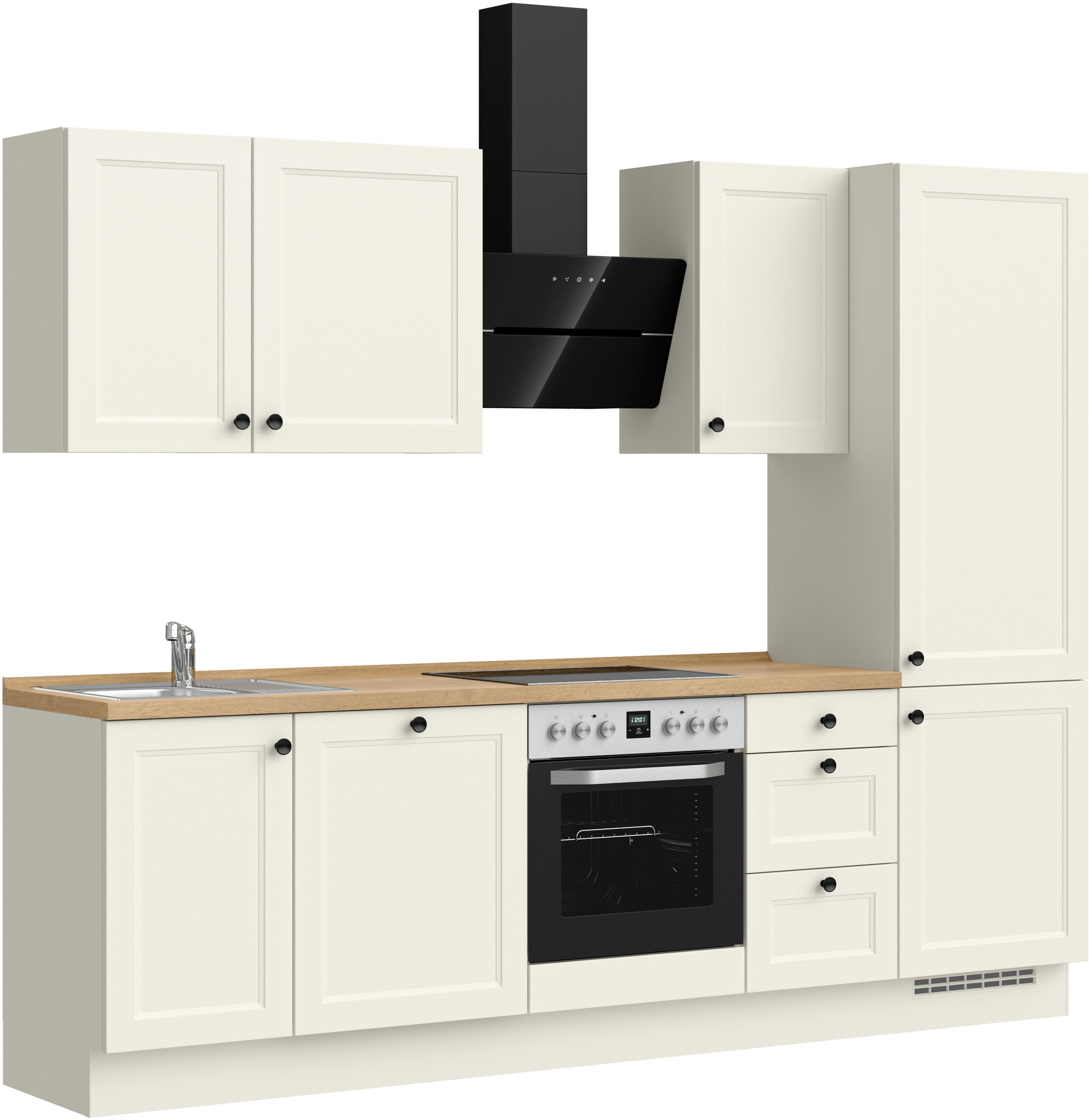 nobilia Küchenzeile ""Cascada II", NEU: individuell anpassbar mit gratis Profi-Beratung" vormontiert, Breite 270 cm, Ausrichtung wählbar, wahlw. mit E-Geräten