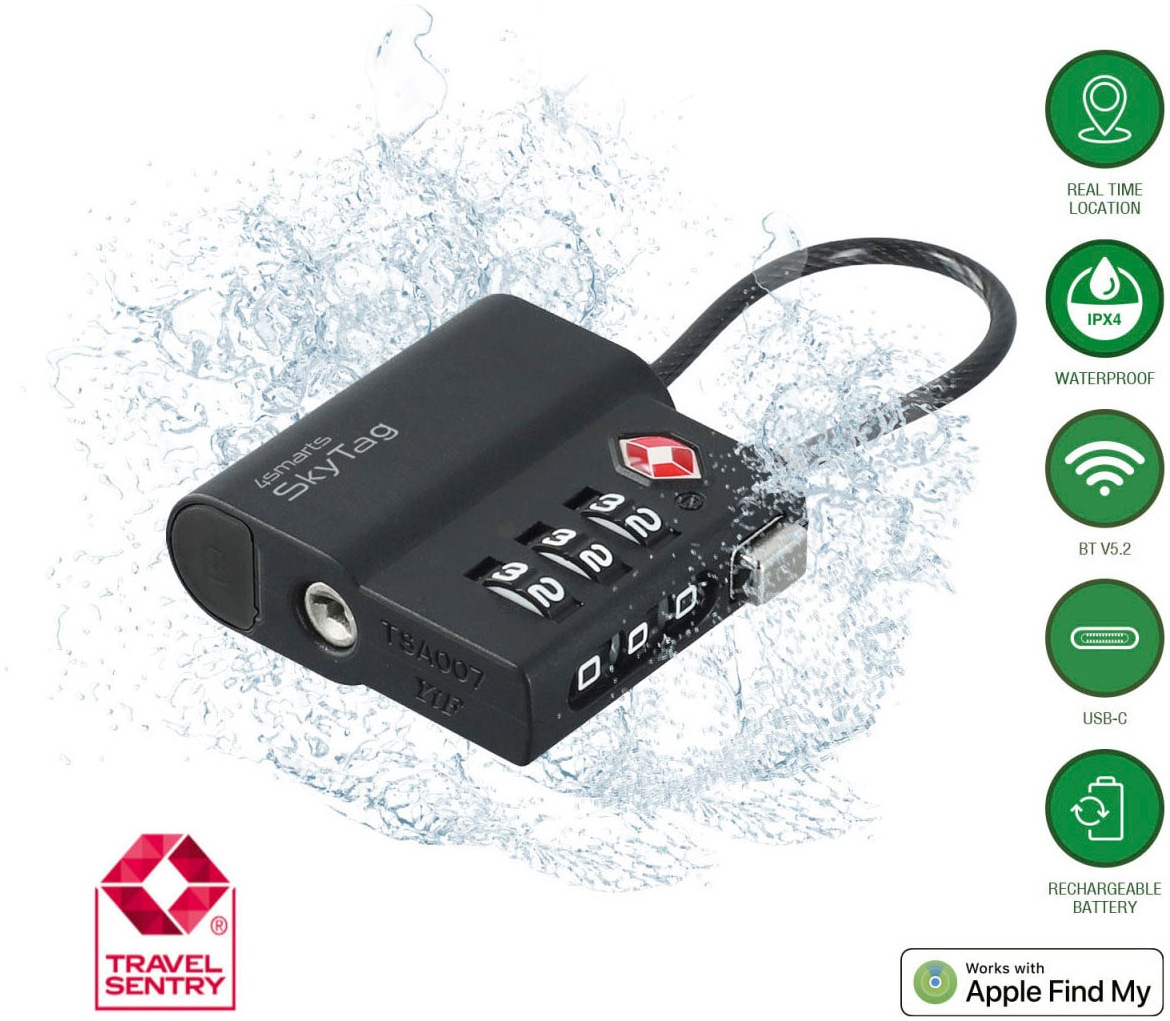 4smarts GPS-Tracker »Standort-Finder SkyTag TSA Lock«