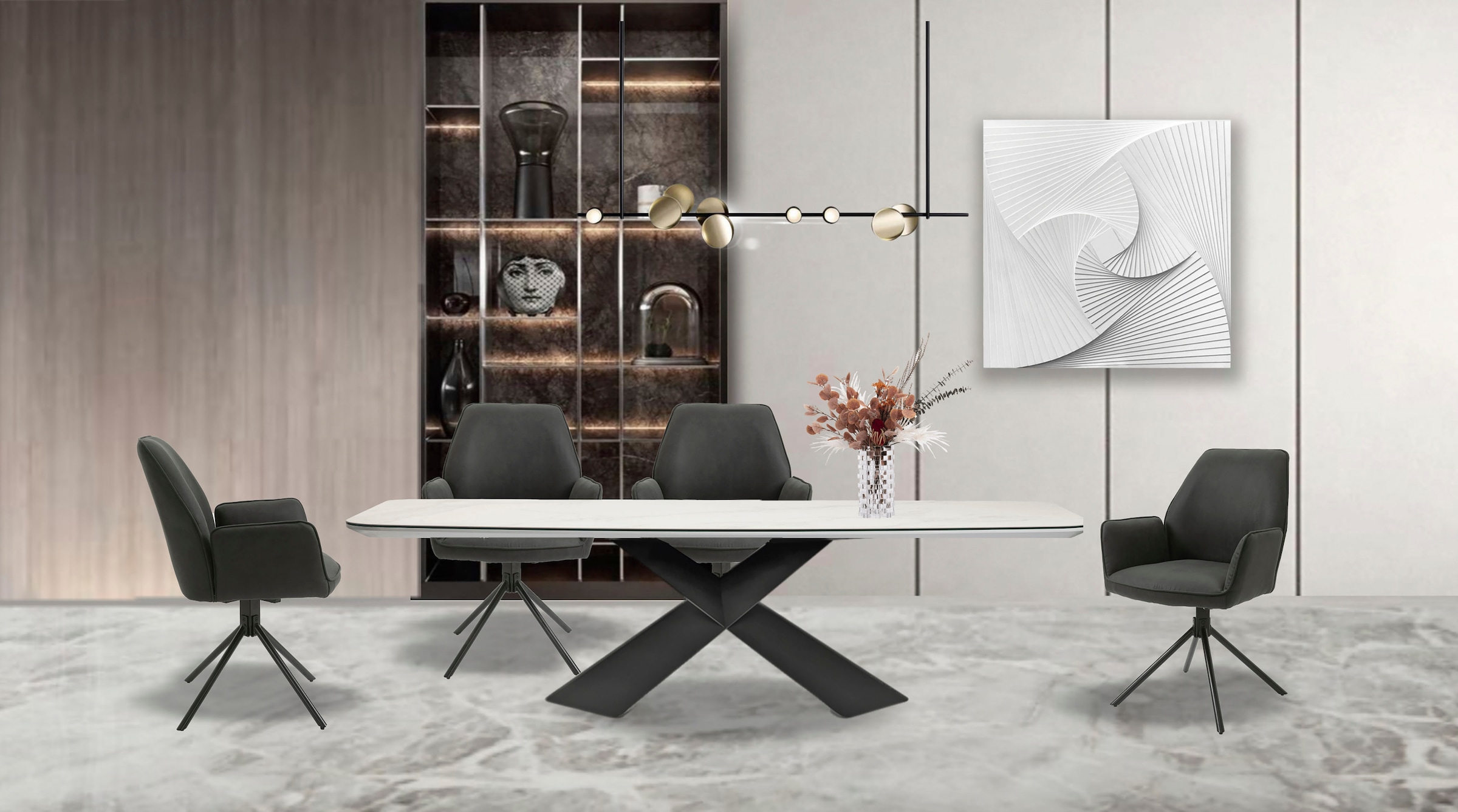 byLIVING Esszimmerstuhl "Blair" (Set) 2er-Set, 360 Grad drehbar, gemütliche günstig online kaufen