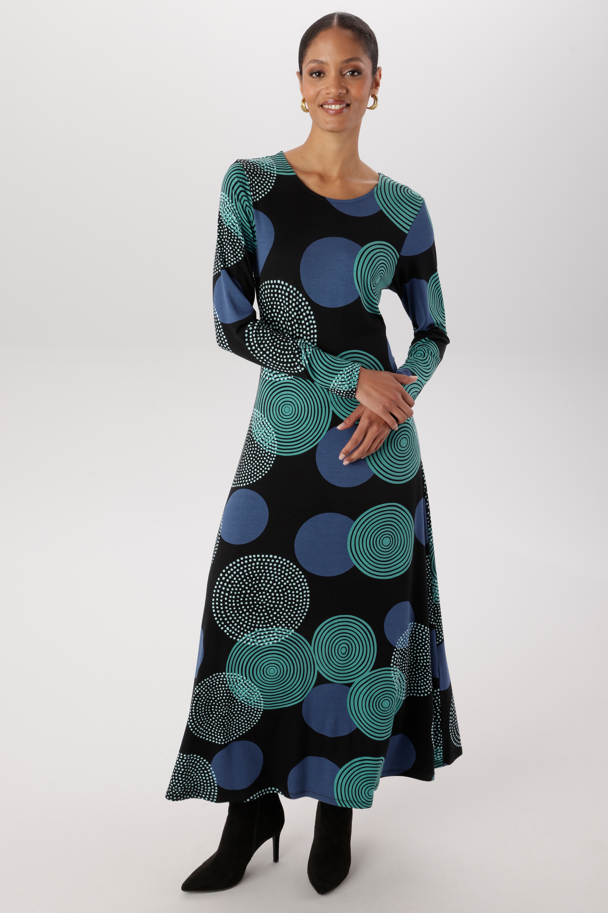 Aniston SELECTED Maxikleid mit etwas weiter schwingendem Rockteil - NEUE KOLLEKTION