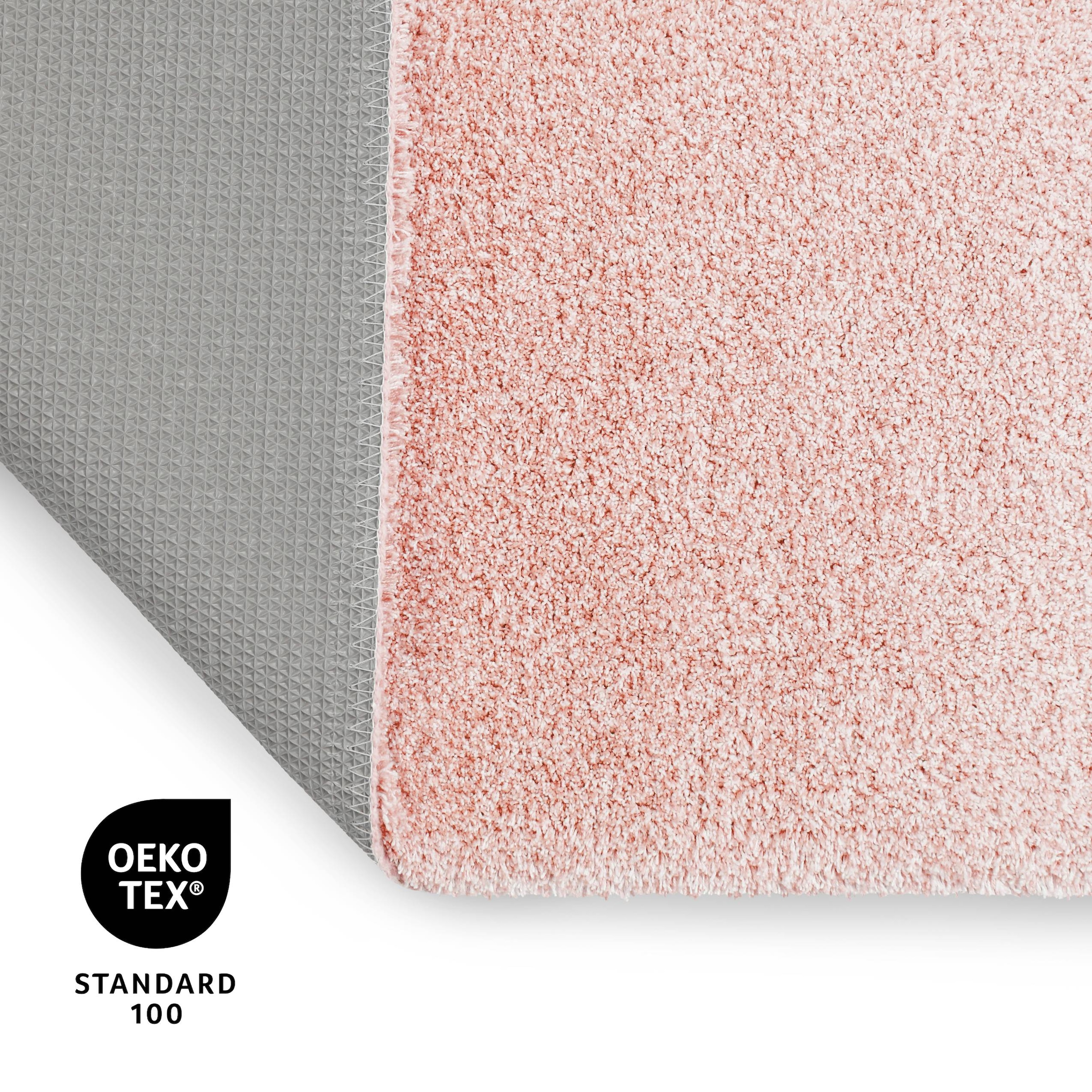 my home Badematte »Utta«, rutschhemmend beschichtet, schnell trocknend, Badteppich, getuftet, mit modernem Farbverlauf, flauschig, hochflor