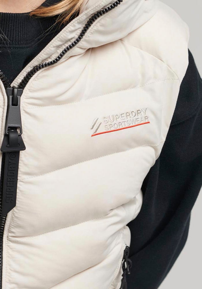 Superdry Steppweste »HOODED MICROFIBRE PADDED GILET«