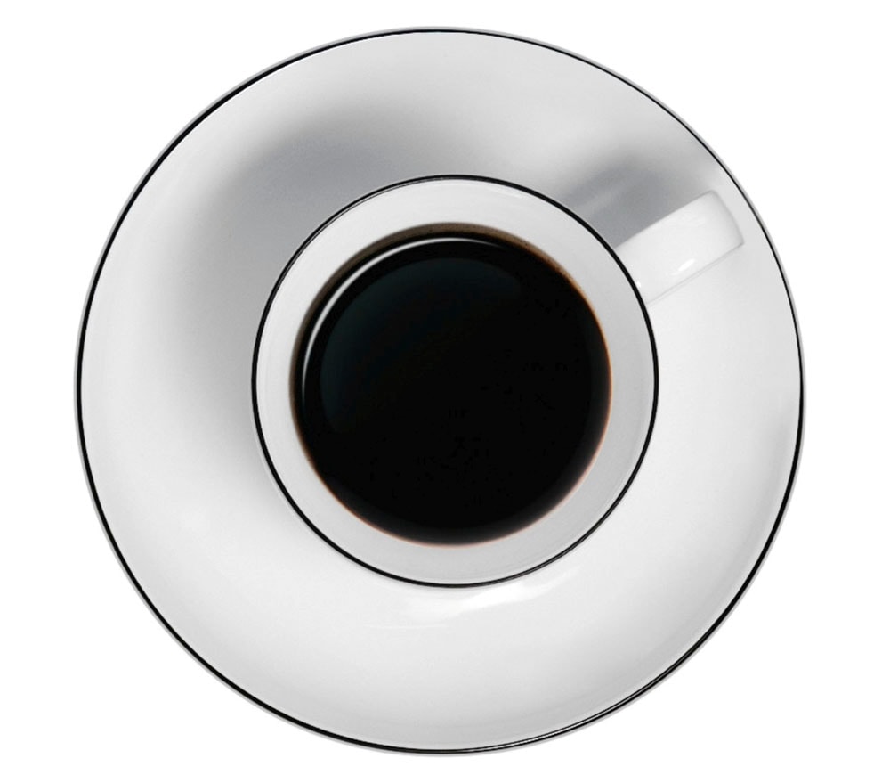 Seltmann Weiden Untertasse »Lido Black Line«, (1 St.), Milchkaffeeuntertasse 16 cm