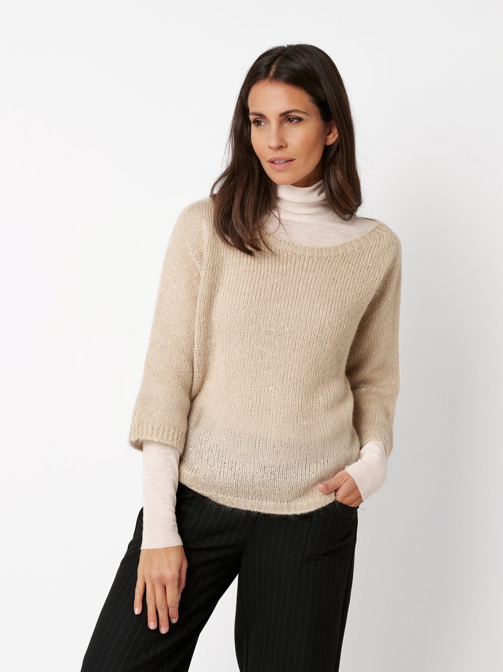 TONI Strickpullover "Giovanna" mit dezenten Pailletten