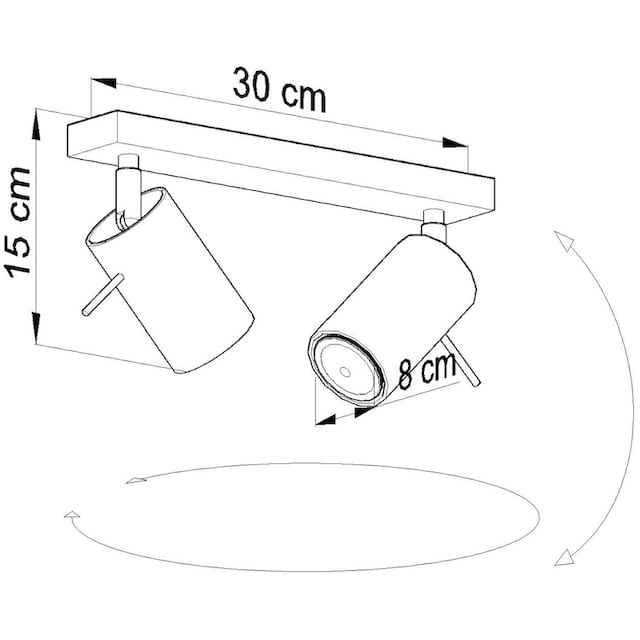 SOLLUX lighting Deckenleuchte »RING«, 2 flammig-flammig, Deckenlampe kaufen  | BAUR