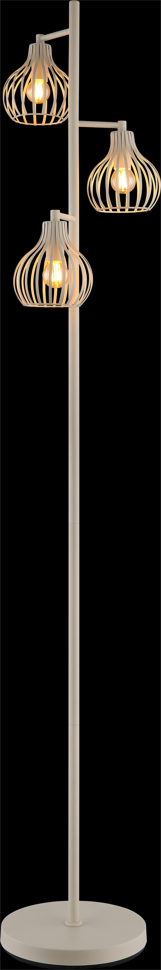 GLOBO LIGHTING Stehlampe »MATEO« E14 1 Stk. Stehleuchte Creme, Fußtrittschalter, E14