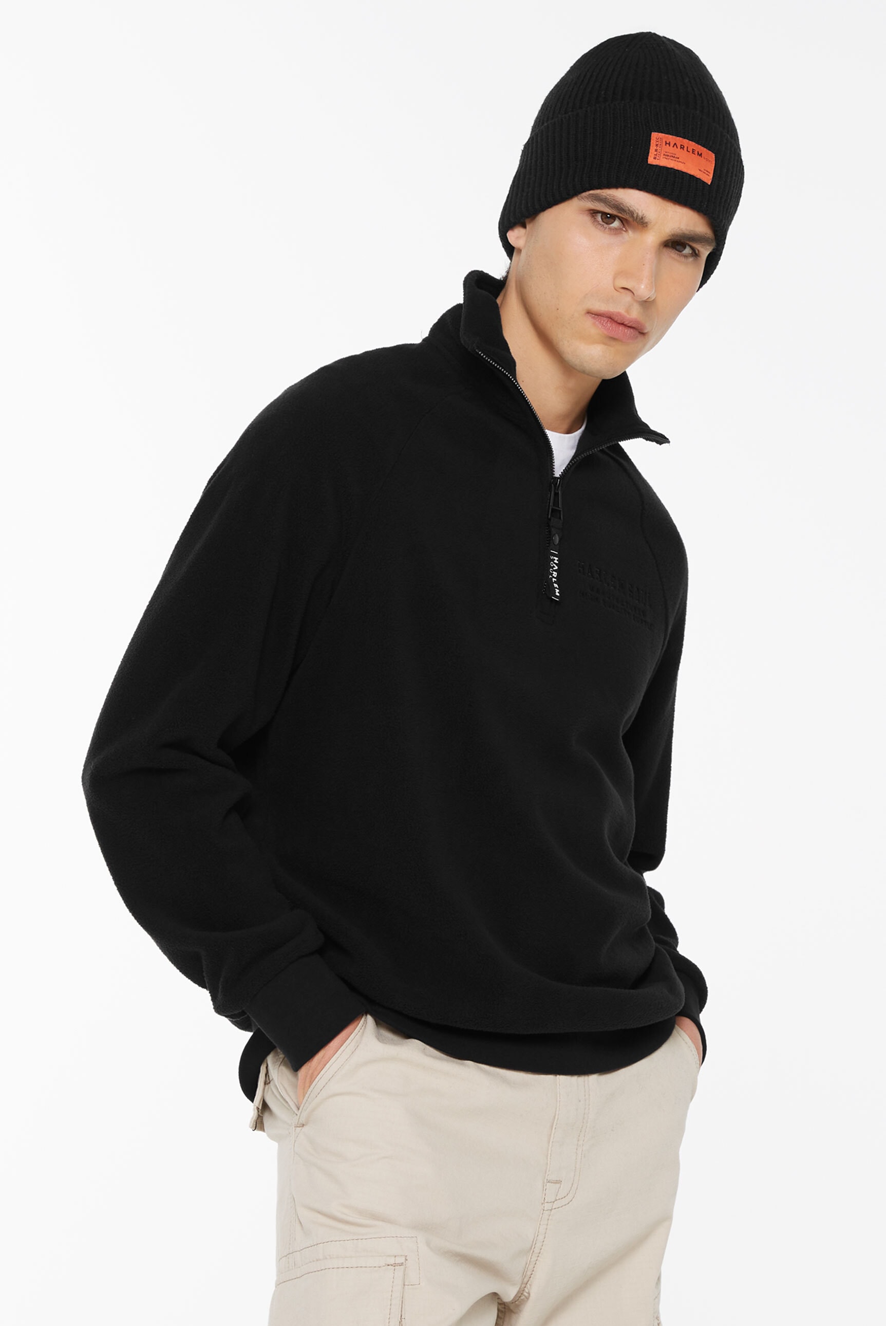 Harlem Soul Fleecepullover, mit Rippbündchen günstig online kaufen