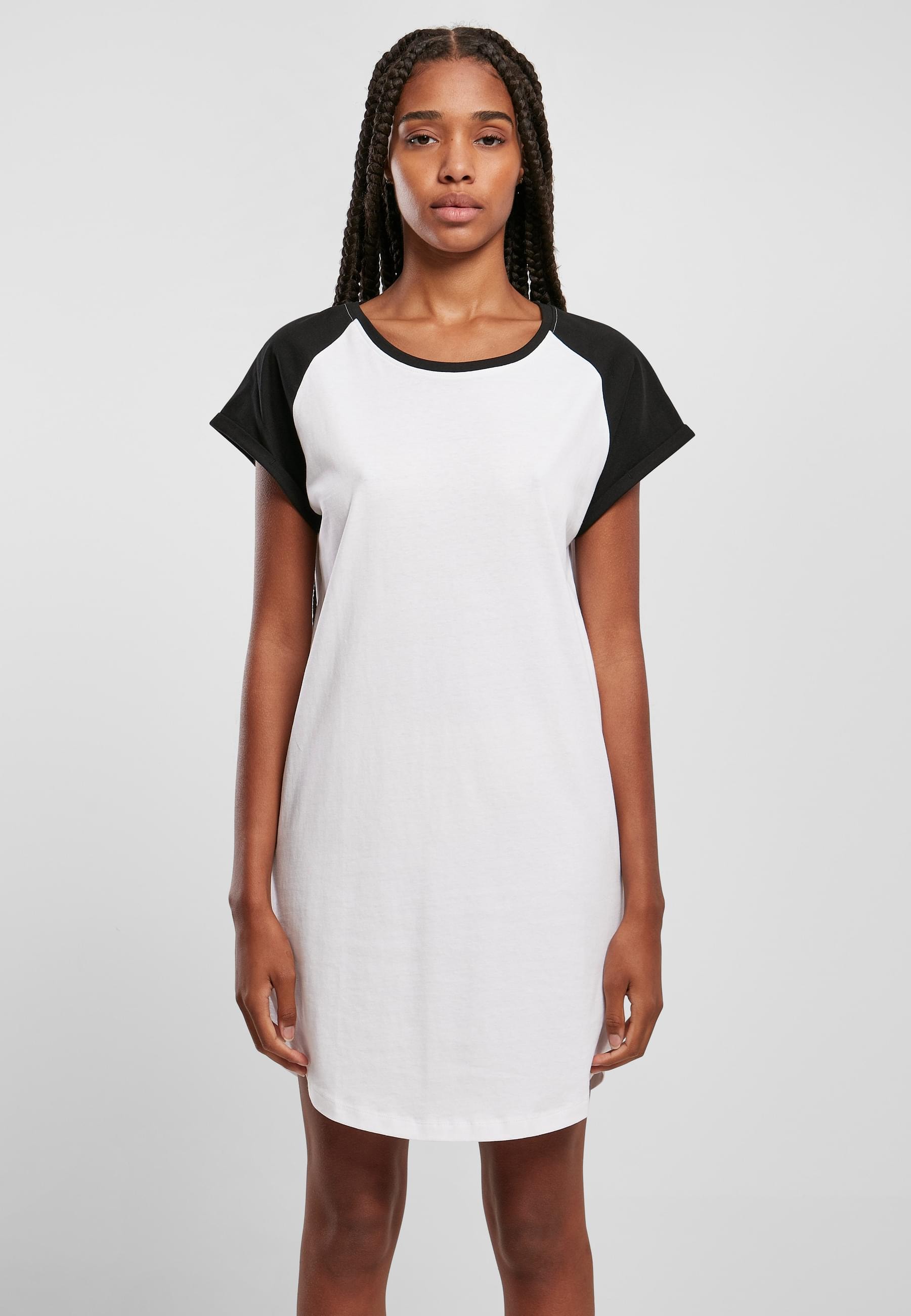 URBAN CLASSICS Shirtkleid »Urban Classics Damen Ladies Contrast Raglan Tee Dress«, (1 tlg.)