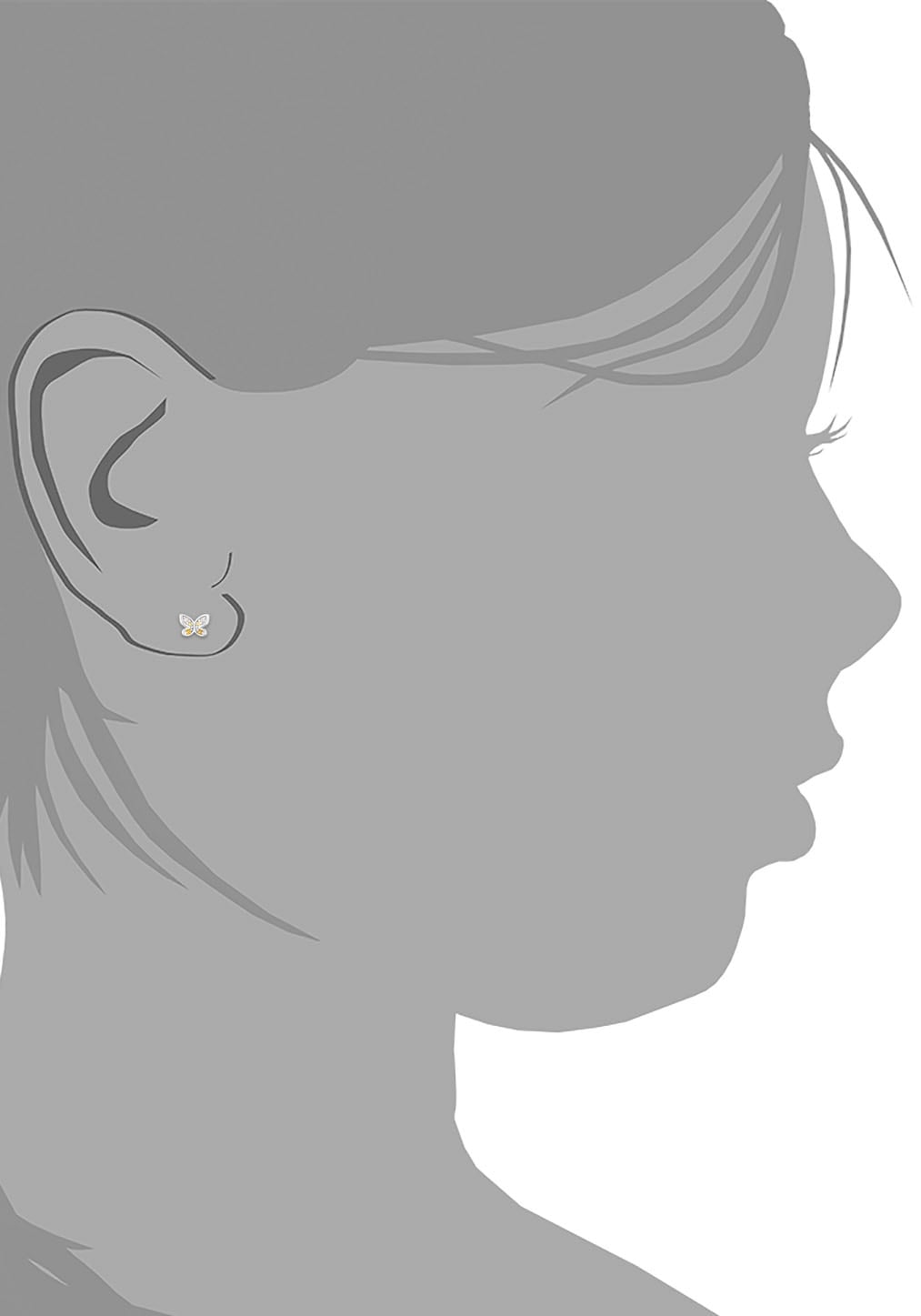 Prinzessin Lillifee Paar Ohrstecker »Butterfly, 2035992«, mit Zirkonia (synth.)
