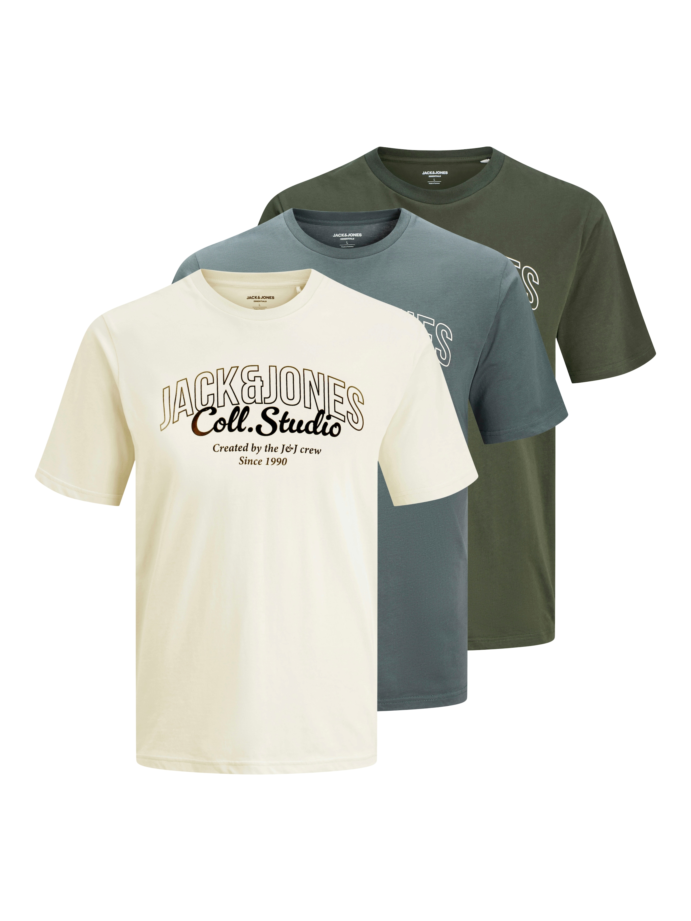 Jack & Jones Kurzarmshirt "JJMAKOTO TEE SS CREW NECK 3PK MP", (Packung, 3 t günstig online kaufen