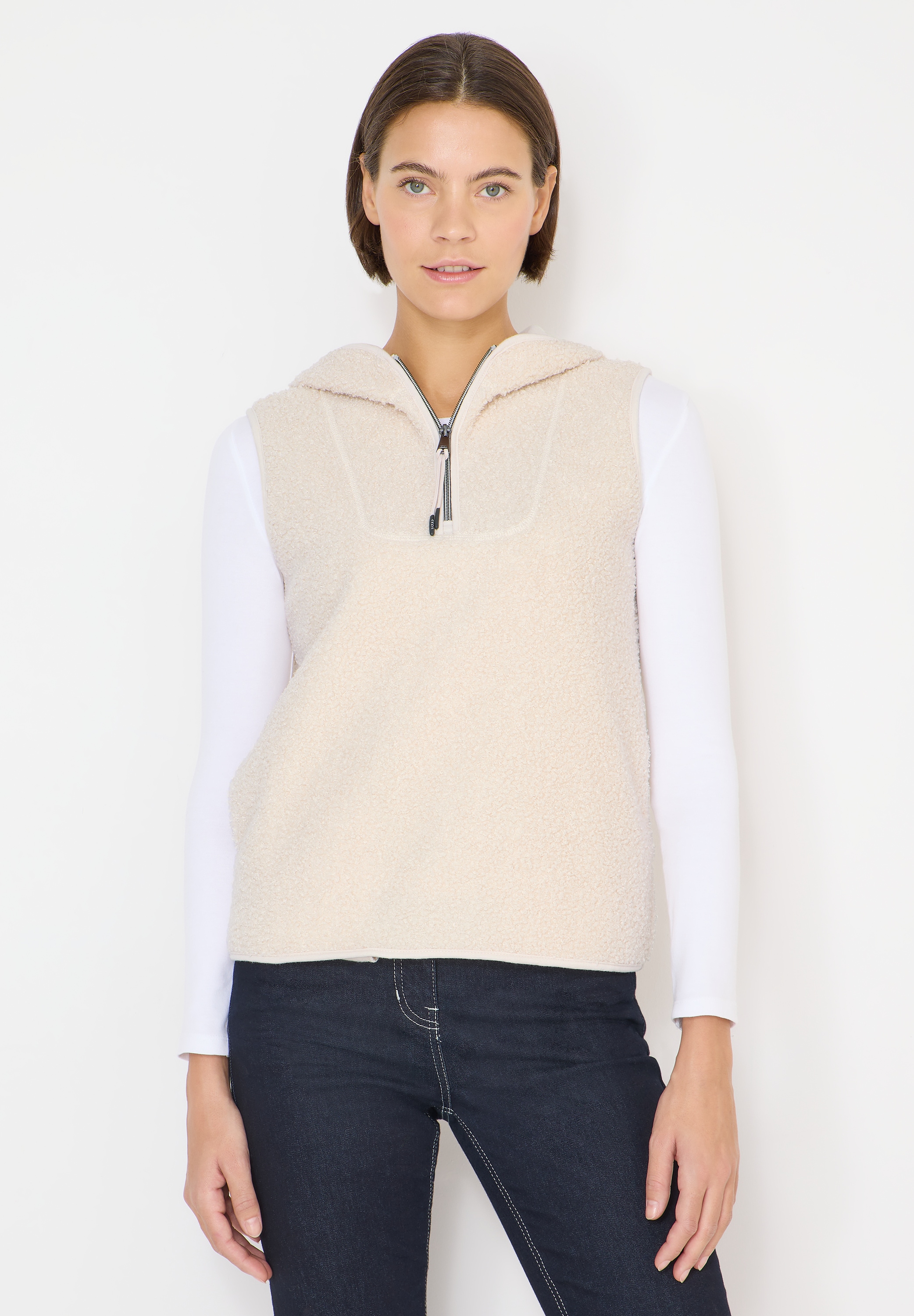 Cecil Fellweste mit Teddy-Futter und Teddy-Kapuze günstig online kaufen